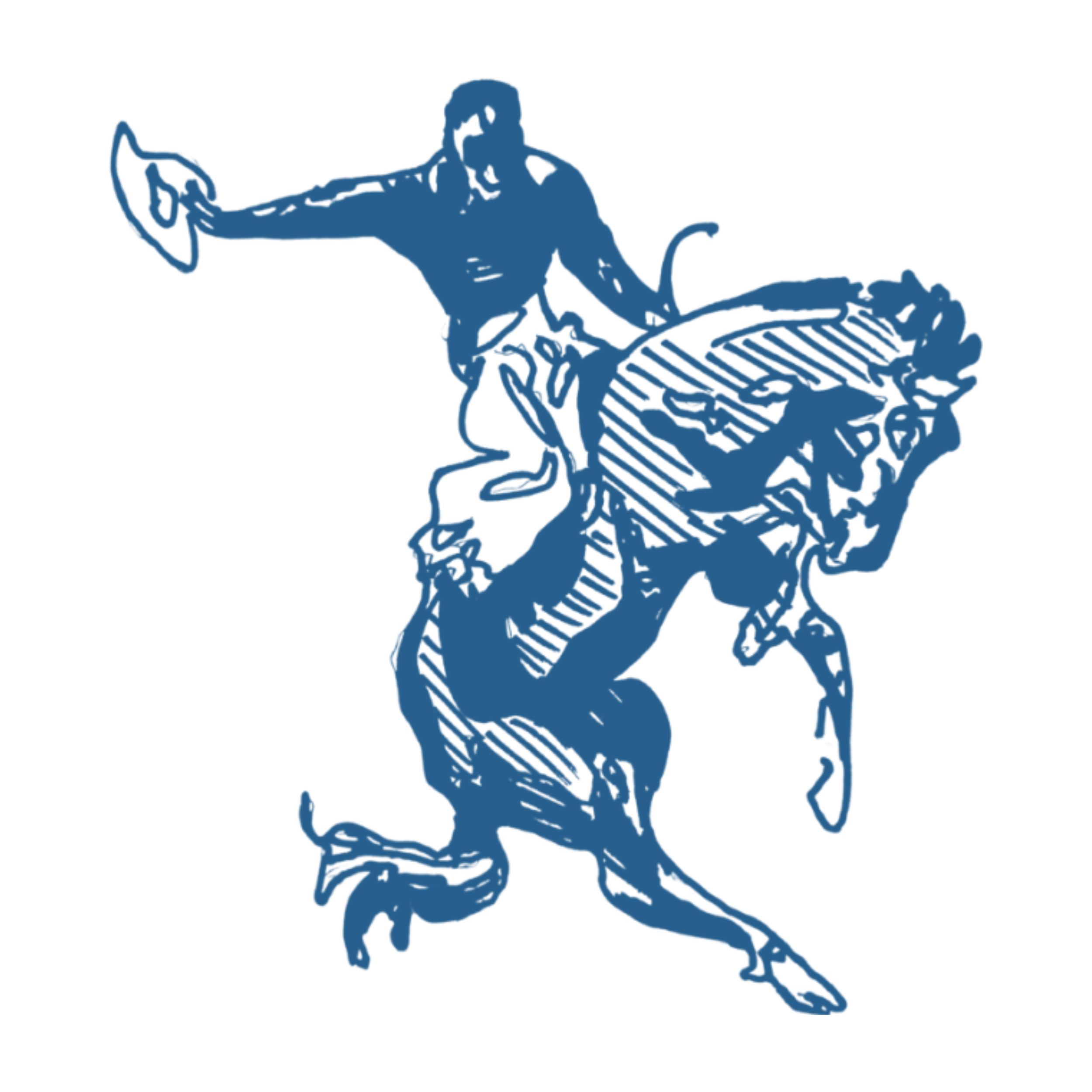 Outline of a person sitting on the ground with one hand on their head, and their legs crossed.