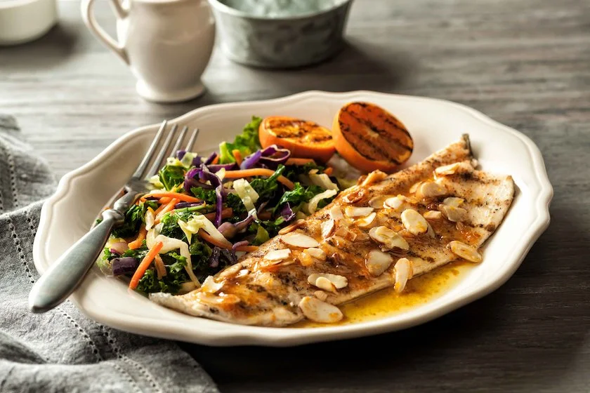 Flounder with Orange and Almonds