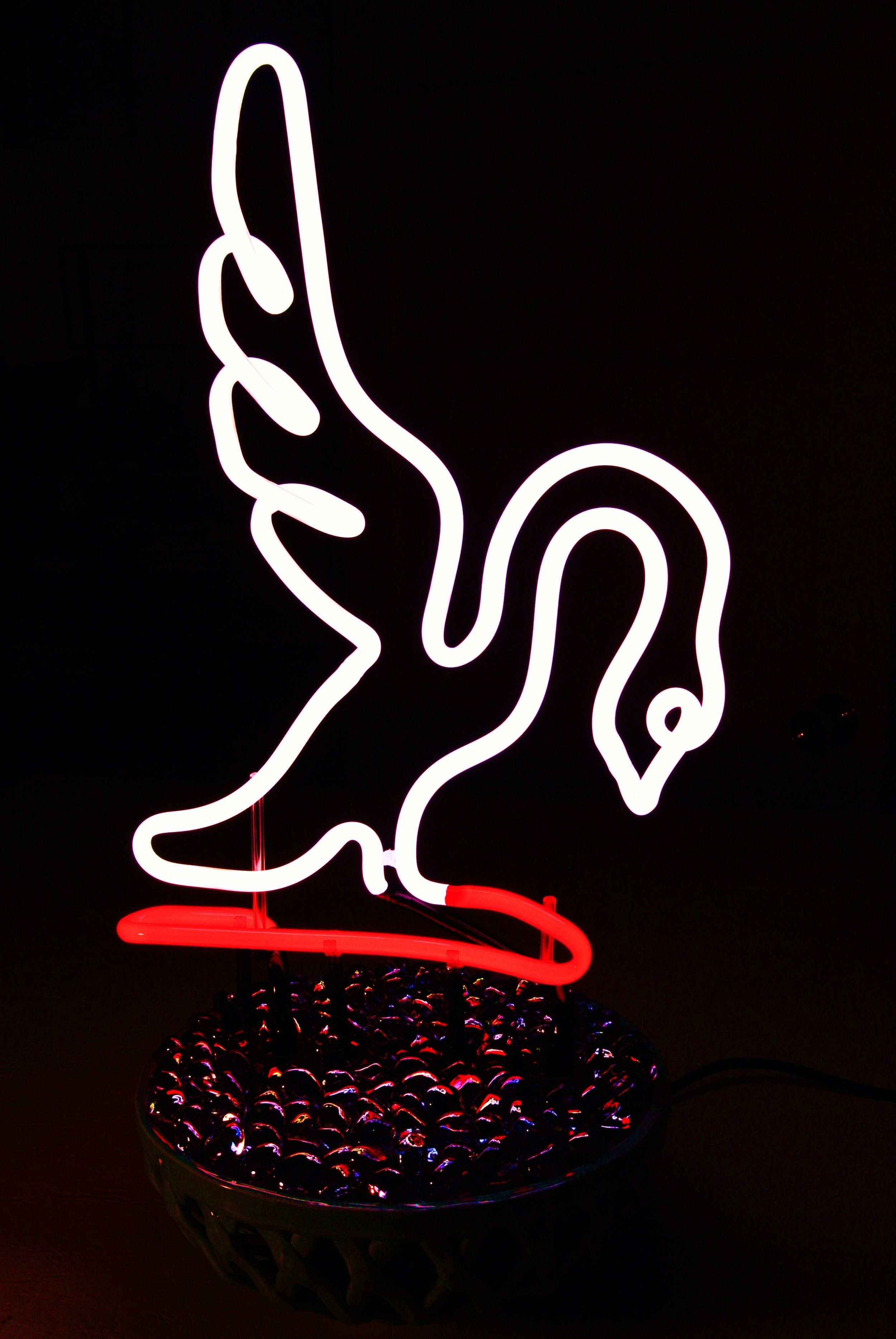 Neon Packard Cormorant tabletop sculpture.jpg