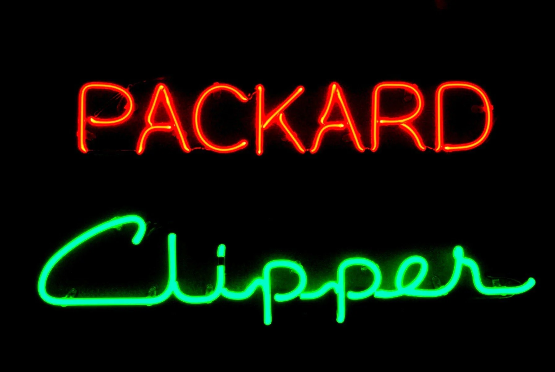 PACKARD CLIPPER DEALERSHIP SHOWROOM NEON SIGN by John Barton - BartonNeonMagic.com