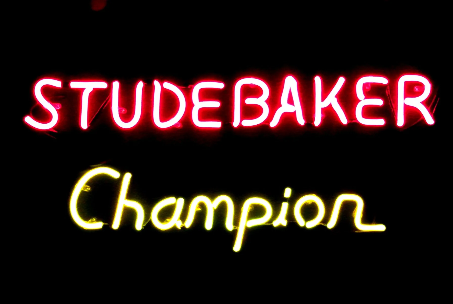 STUDEBAKER CHAMPION DEALER SHOWROOM NEON SIGN by John Barton - BartonNeonMagic.com
