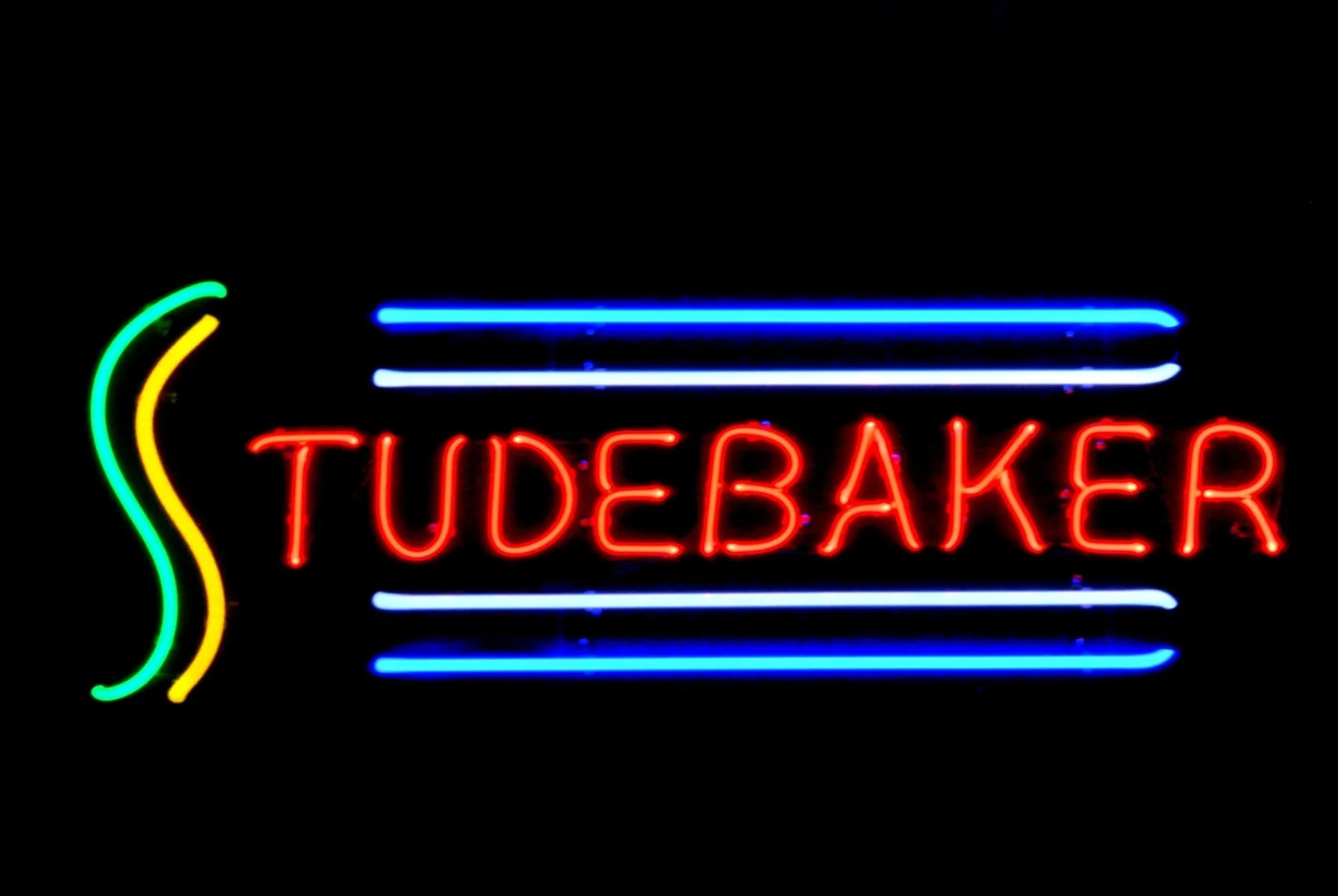 STUDEBAKER DEALER SHOWROOM NEON SIGN by John Barton - former STUDEBAKER NEW CAR DEALER - BartonNeonMagic.com