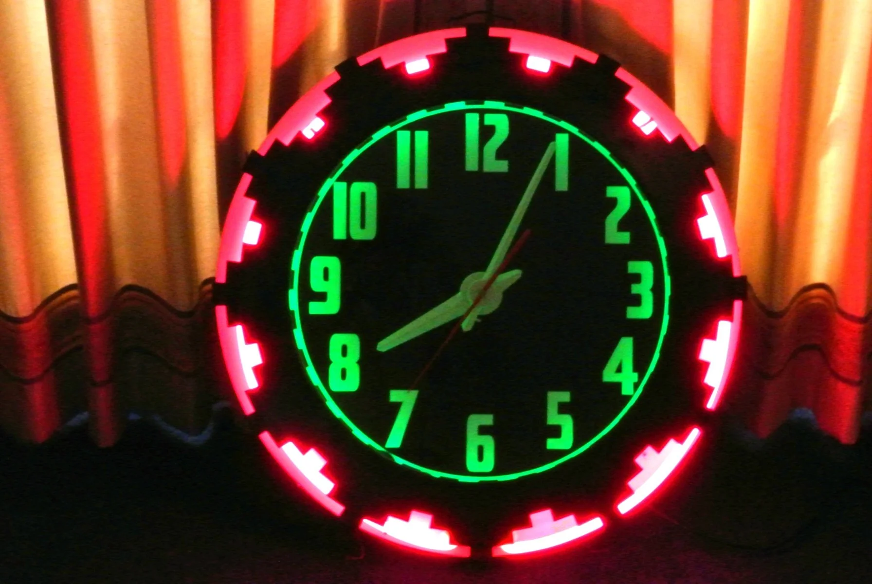 AZTEC NEON CLOCK RESTORATION REPAIR by John Barton - BartonNeonMagic.com
