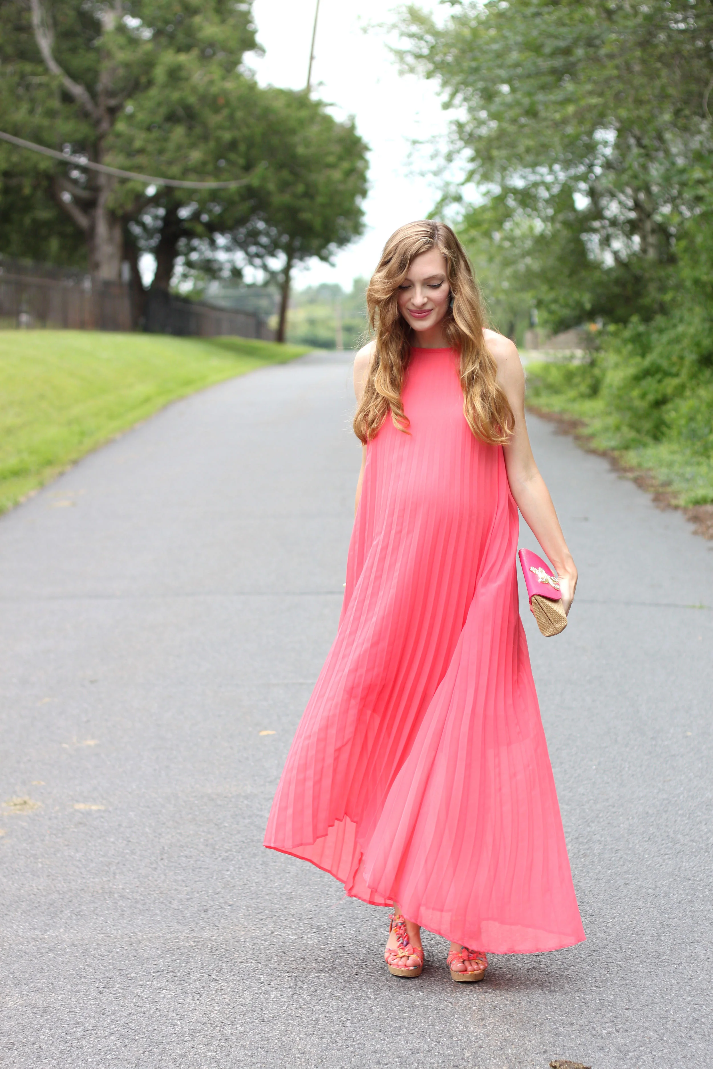 Pink Pleats- Enchanting Elegance