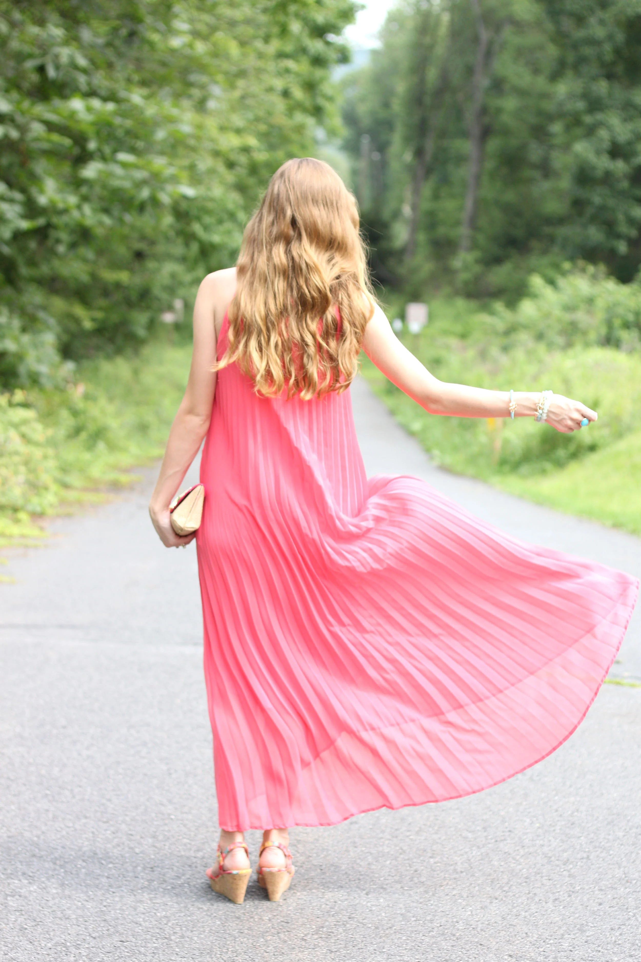 Pink Pleats- Enchanting Elegance