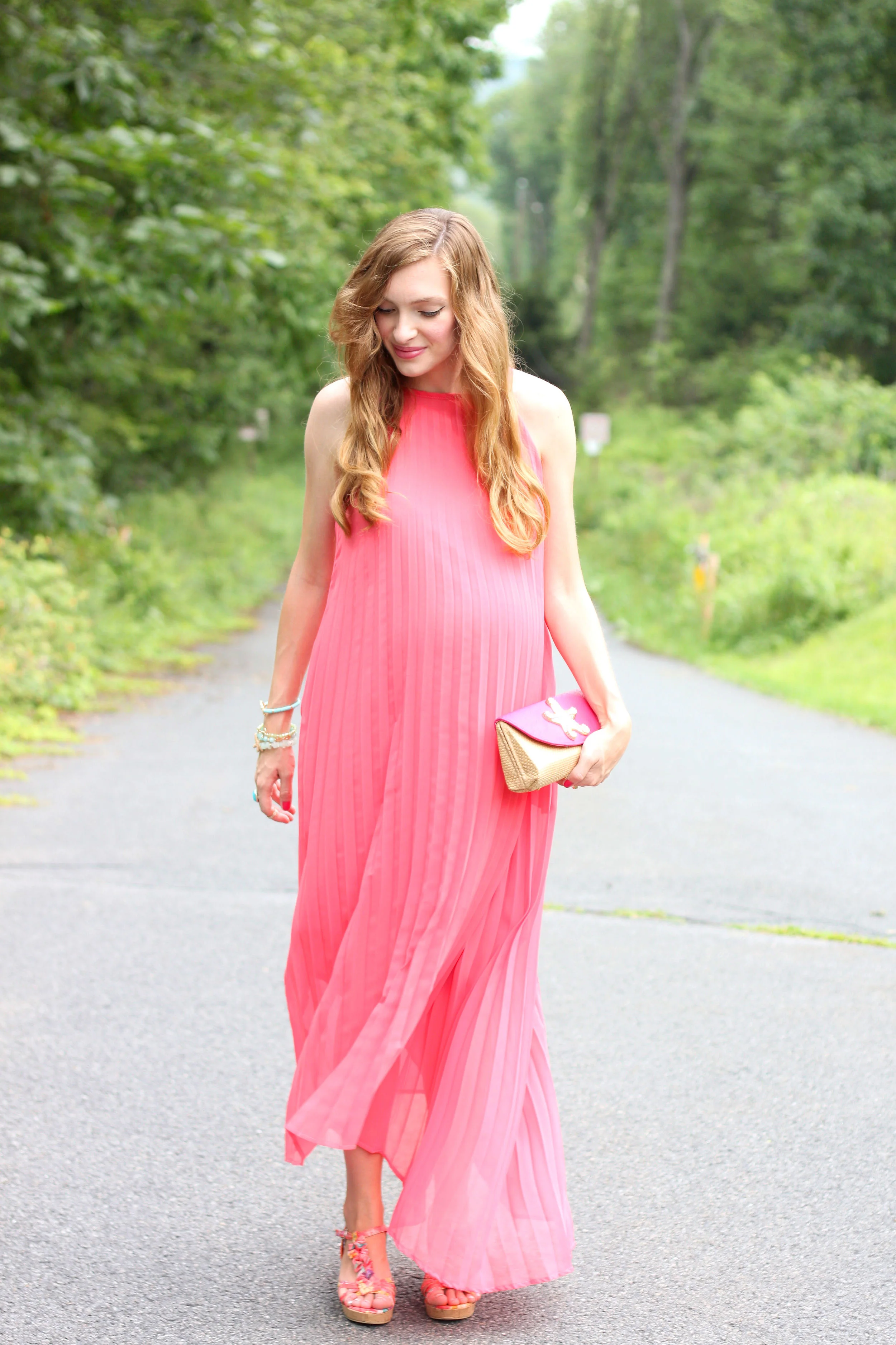 Pink Pleats- Enchanting Elegance