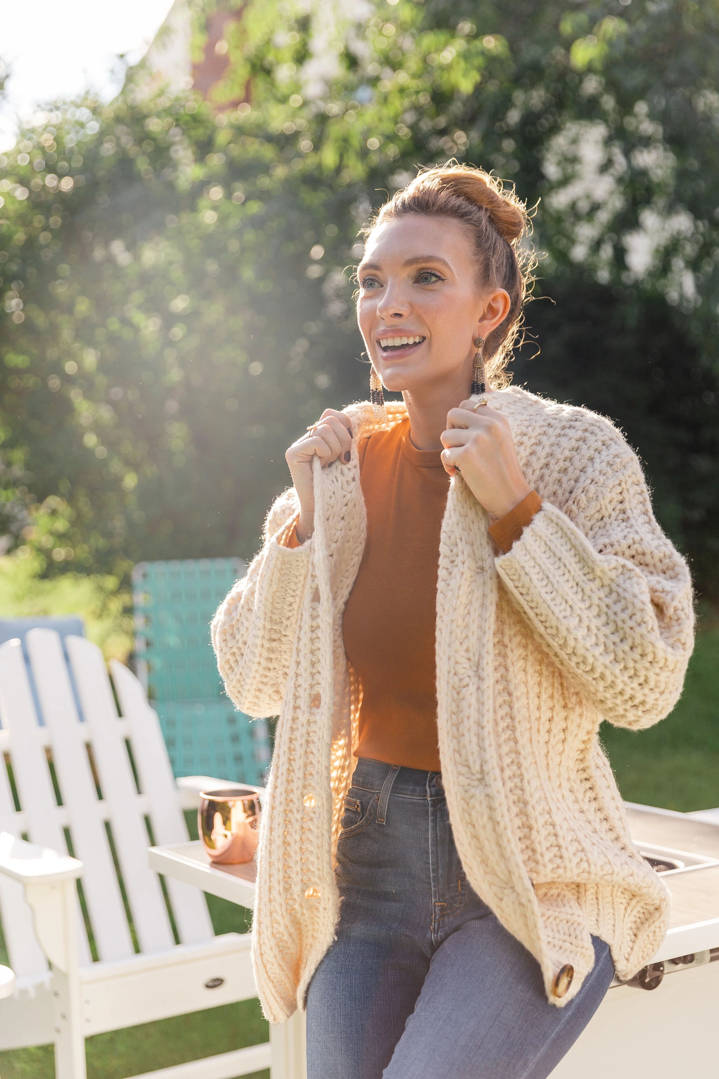 Cozy Creamy Cardigan- Enchanting Elegance