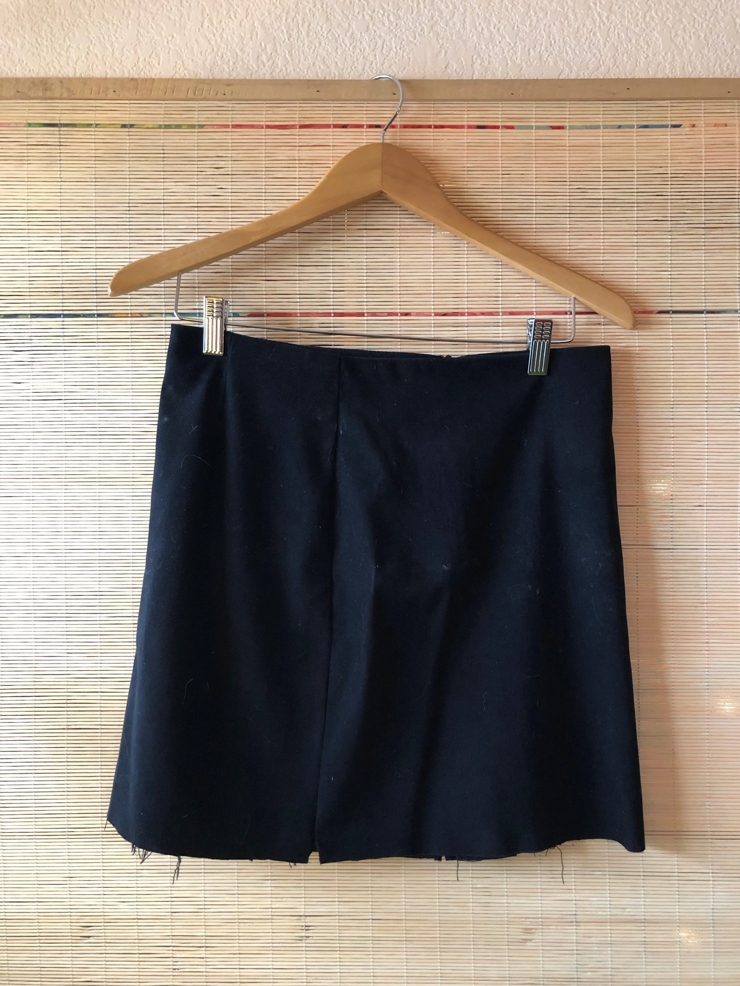 Raw edge soft felt skirt