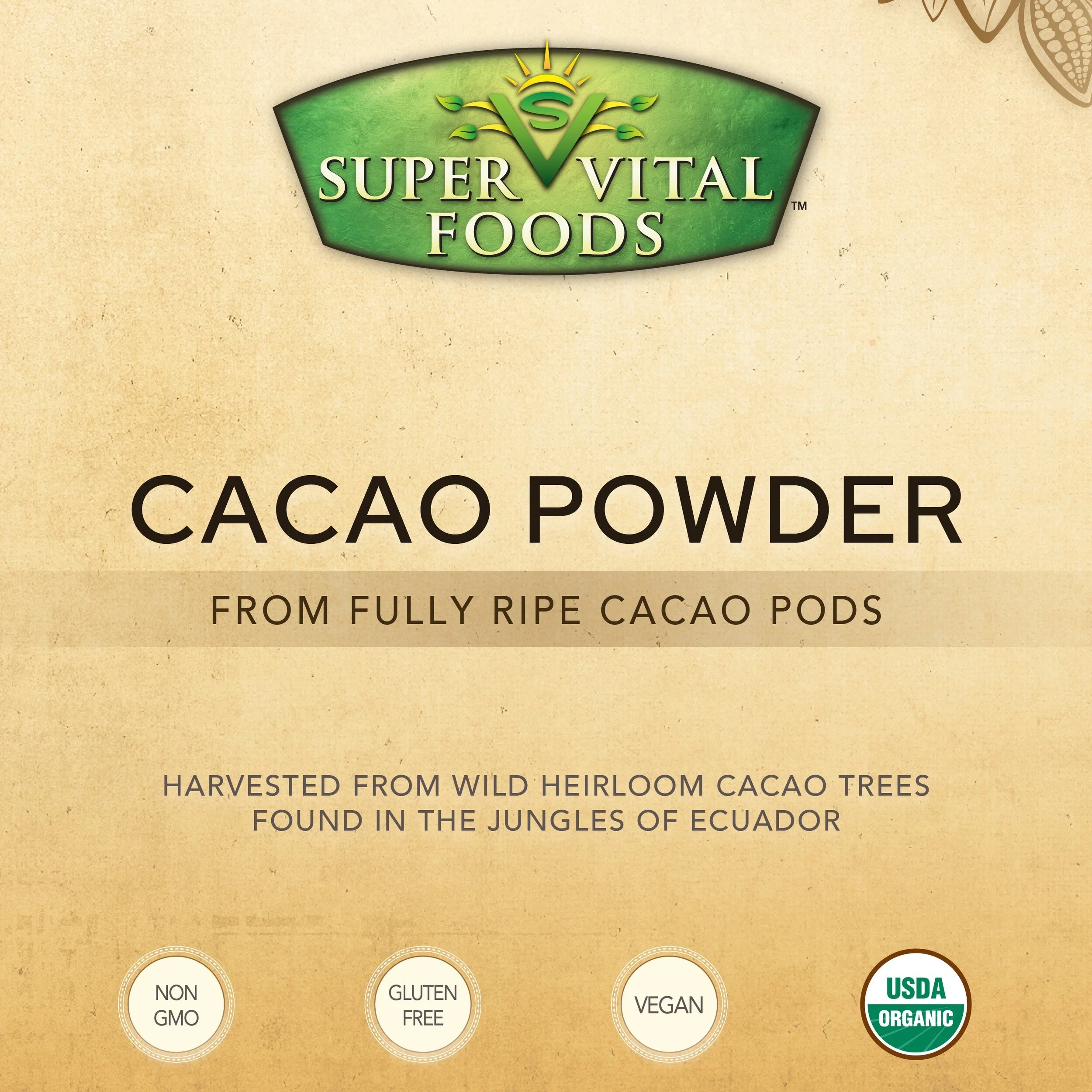 Raw Cacao Powder Organic, Heirloom — Super Vital Foods