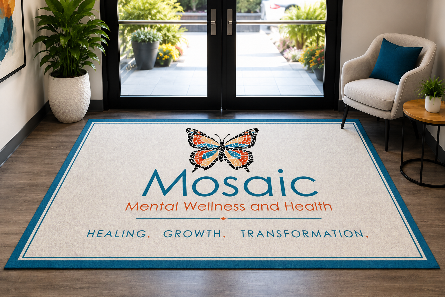 Mosaic Custom Rug Install