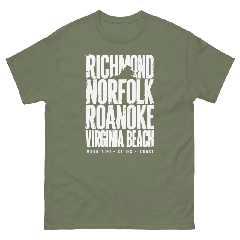 Virginia Stacked Cities Graphic Tee