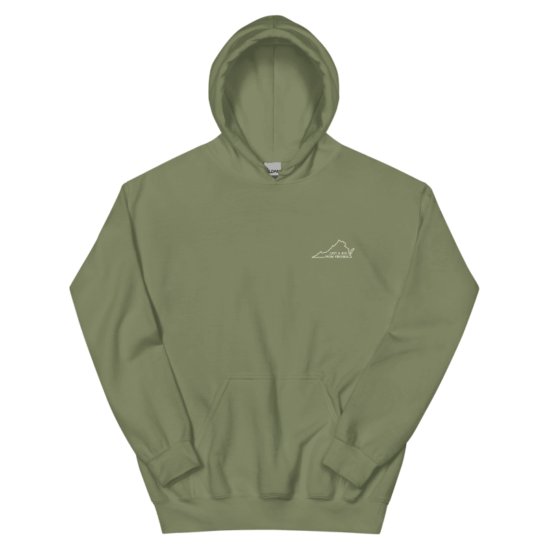 Just A Kid Mil Green Mock up front.png