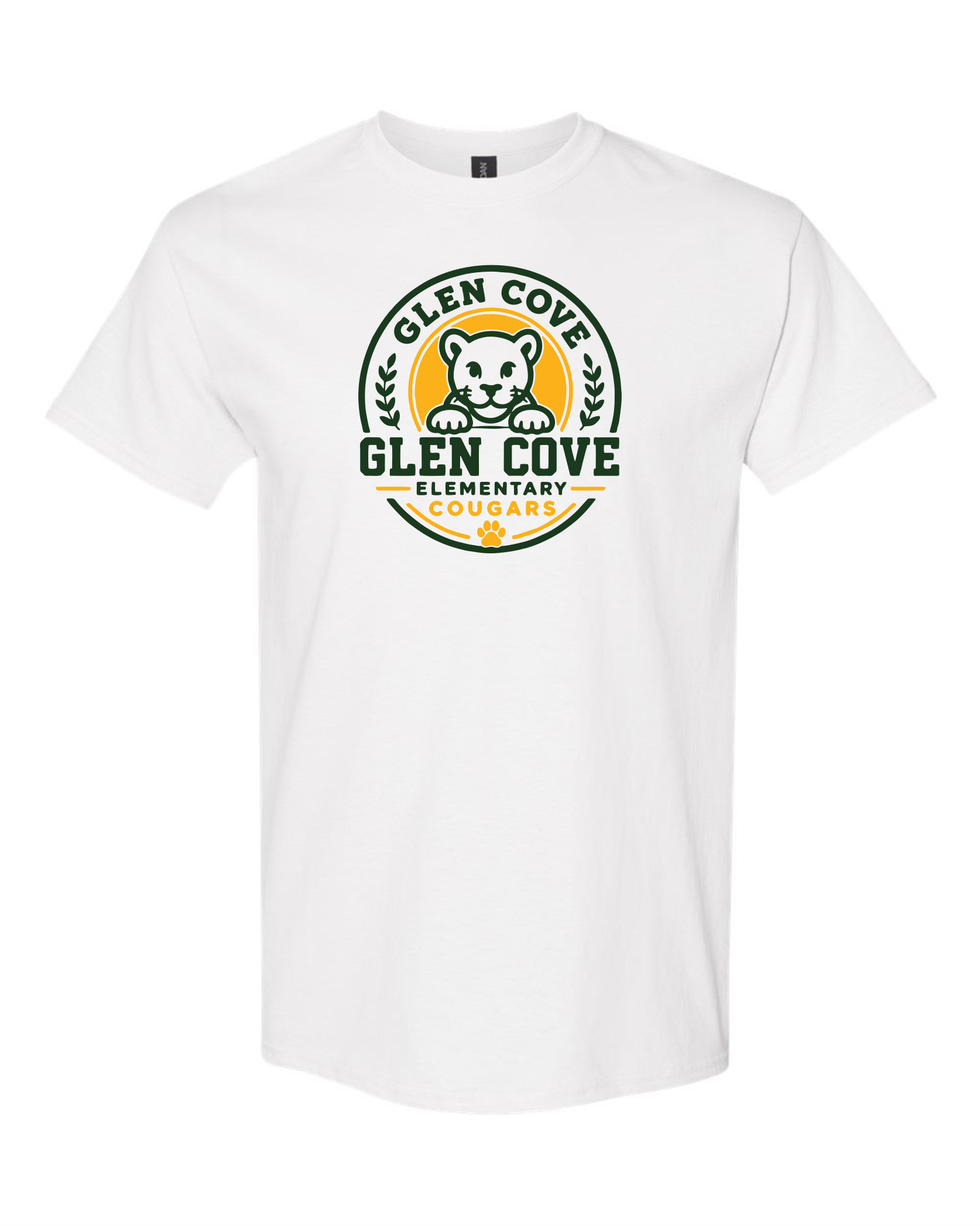 Glen Cove Elementary Cougar Mascot T-shirt