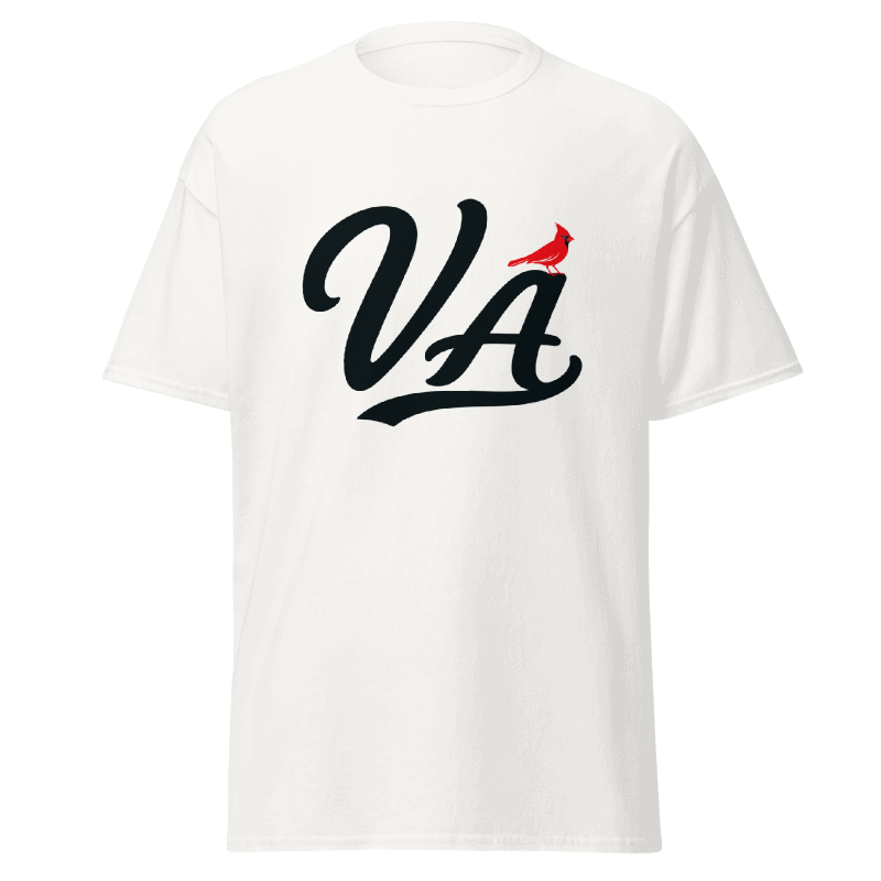 VA Script White Tshirt mock up.png