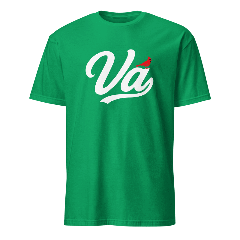 VA Script Irish Green Tshirt mock up.png