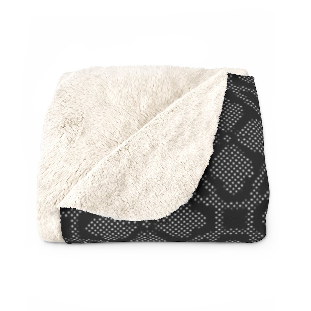 Je Home Collection "Mono-Black" Sherpa Fleece Blanket - Je Collection Brand