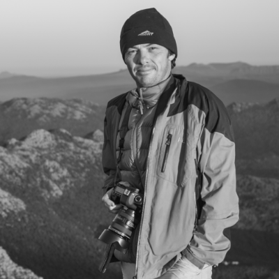 DAN BROUN Dan Broun is a filmmaker and landscape photographer based in Hobart, Tasmania. He specialises in remote area work and spends vast amounts of time bushwalking in Tasmania’s Wilderness World Heritage Area, a place that he has a great affinity with. Dan’s photography is about connecting with country and attempting to convey that connectedness. Conservation of the natural landscape of Tasmania’s wild areas is a prime motivator for his work.