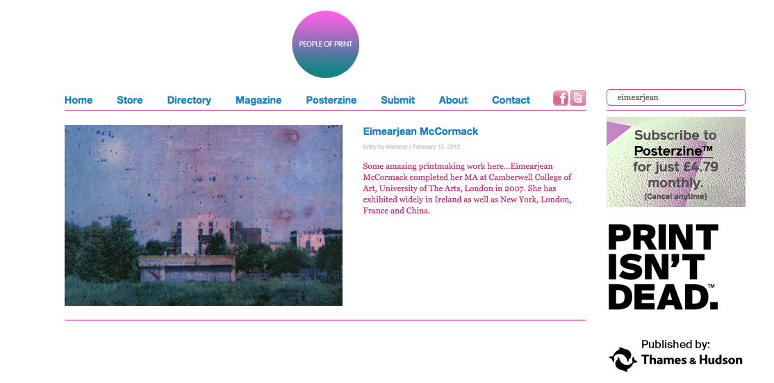 PEOPLE OF PRINT FEATURED ARTIST
