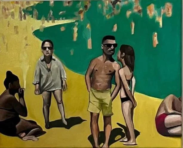  ‘Secret on the beach’ 2024 30×25cm oil on canvas 475 GBP 