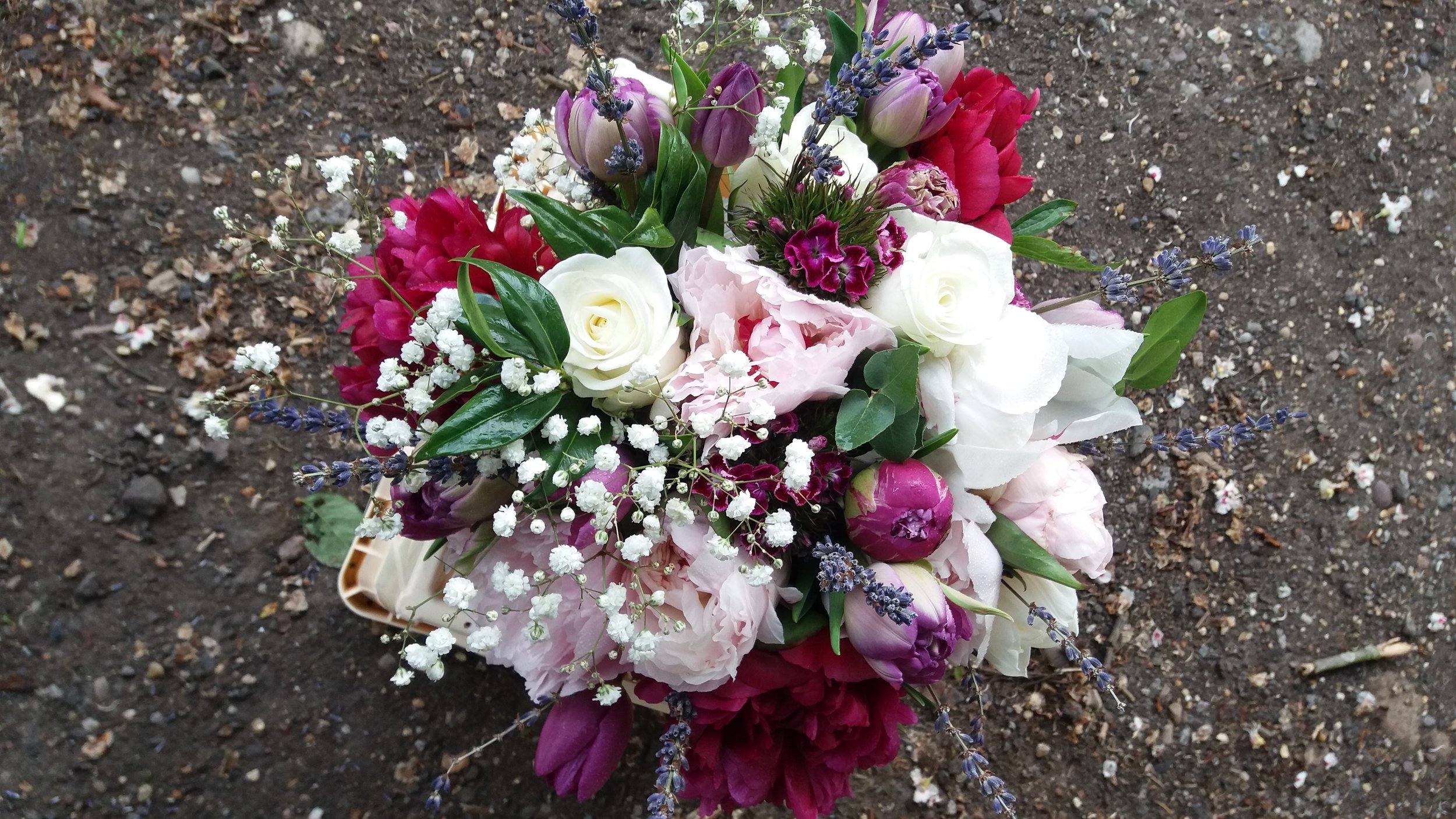 The bride's 'throw away' bouquet