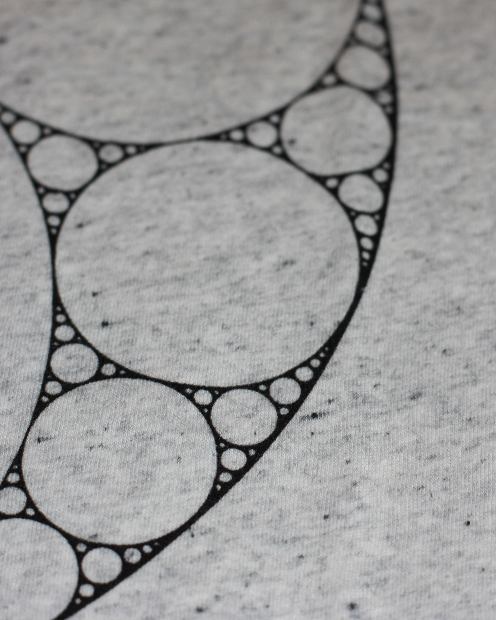 T-shirt close up fractal circle pattern