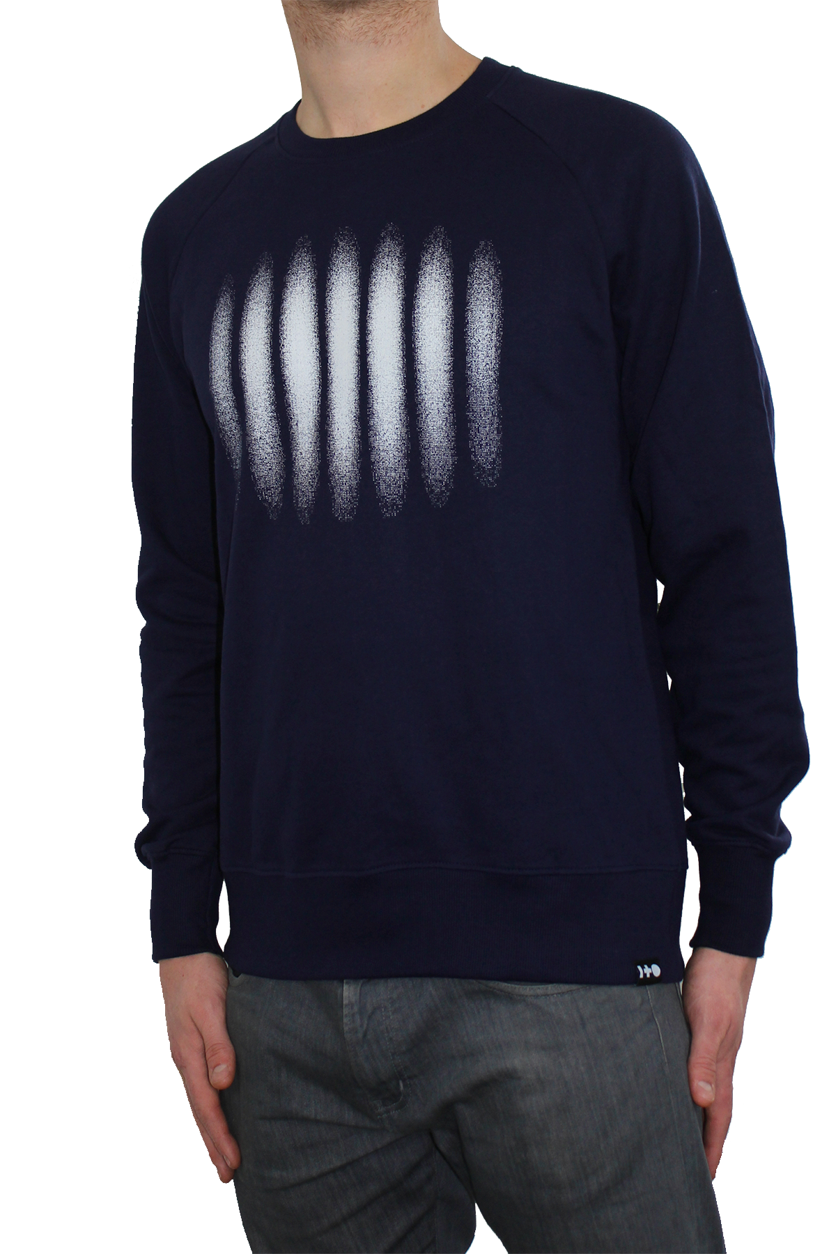 Wave interference pattern navy sweatshirt oneandotherio.png