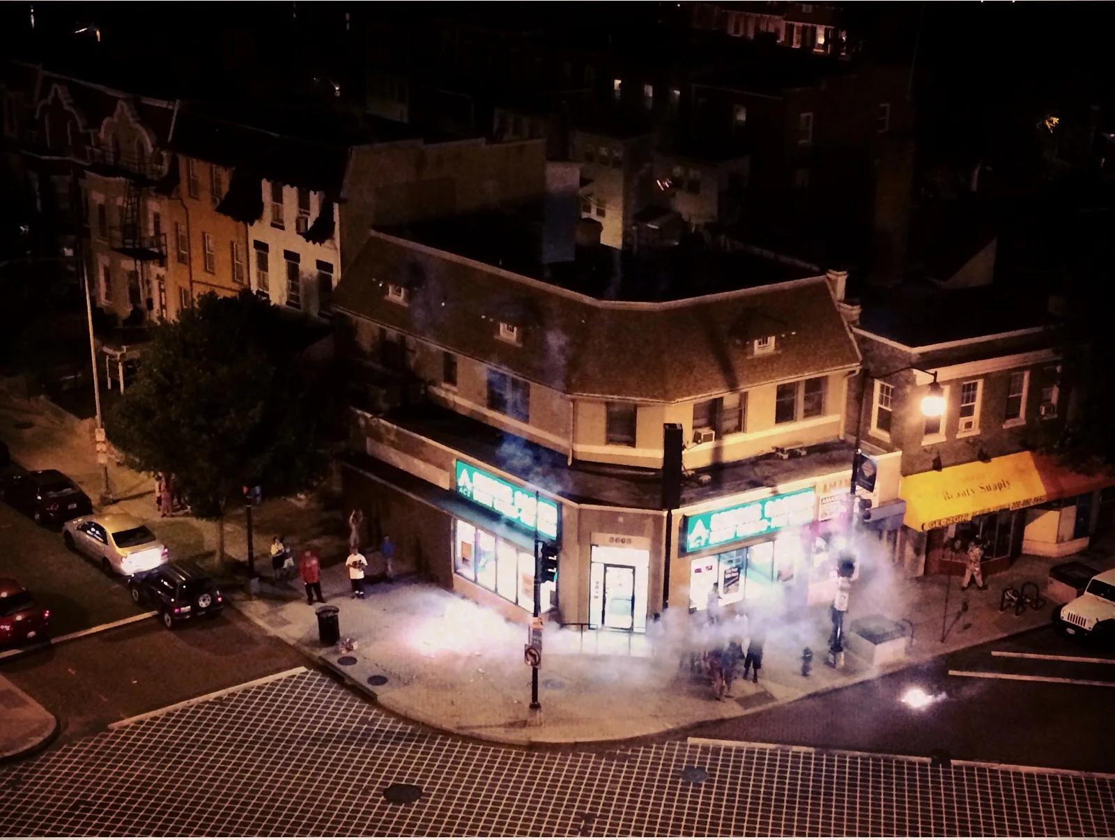 smoky city on july 4th.&nbsp;