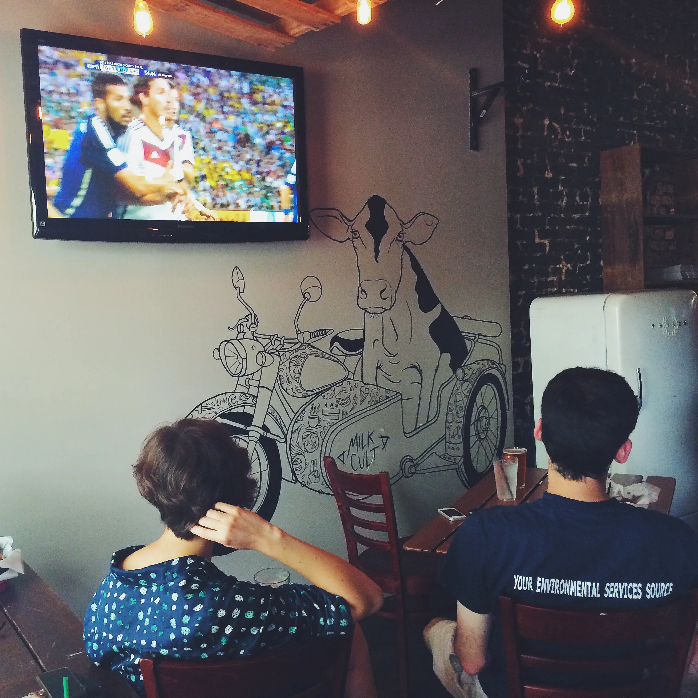 Sister, World Cup, cow in a sidecar. 