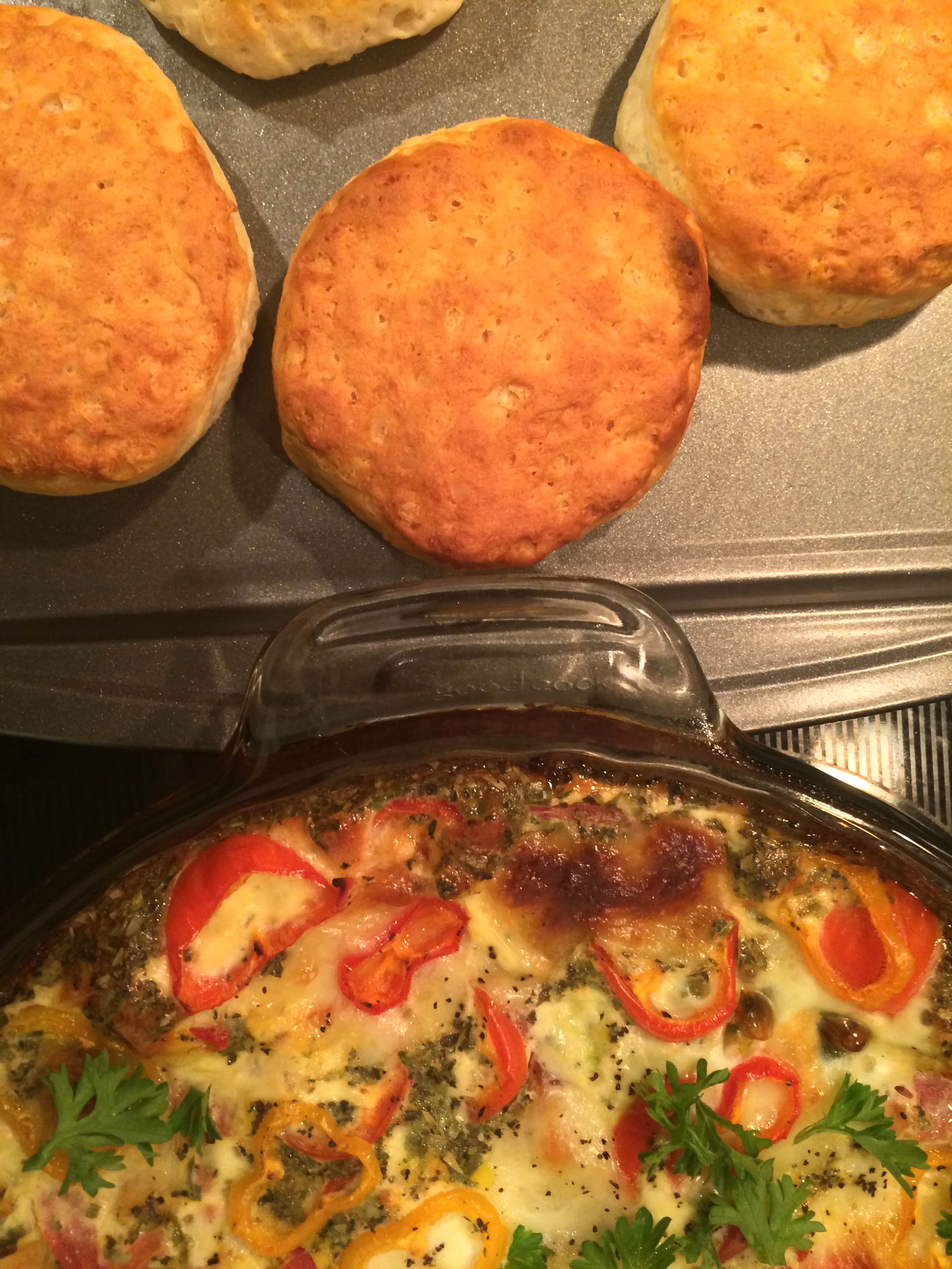 Save wilting vegetables by chopping them up and combining with eggs for a quick frittata. Sprinkle with parsley or basil to freshen up the dish!