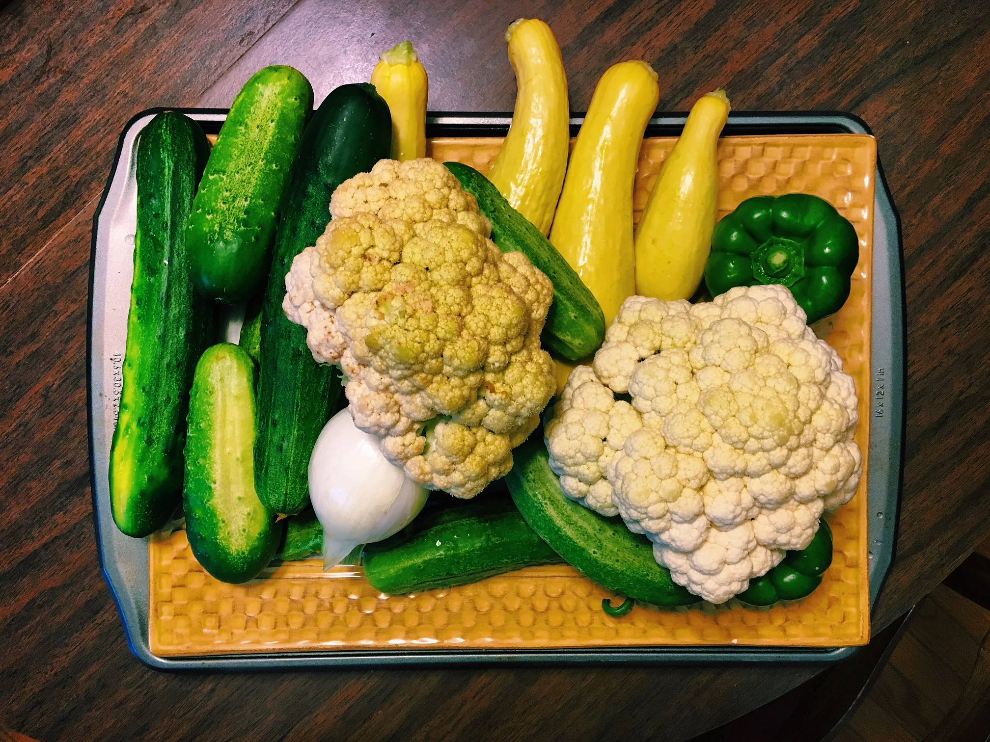 Dinner, freshly picked from the garden. such a luxury for city dwellers like us!