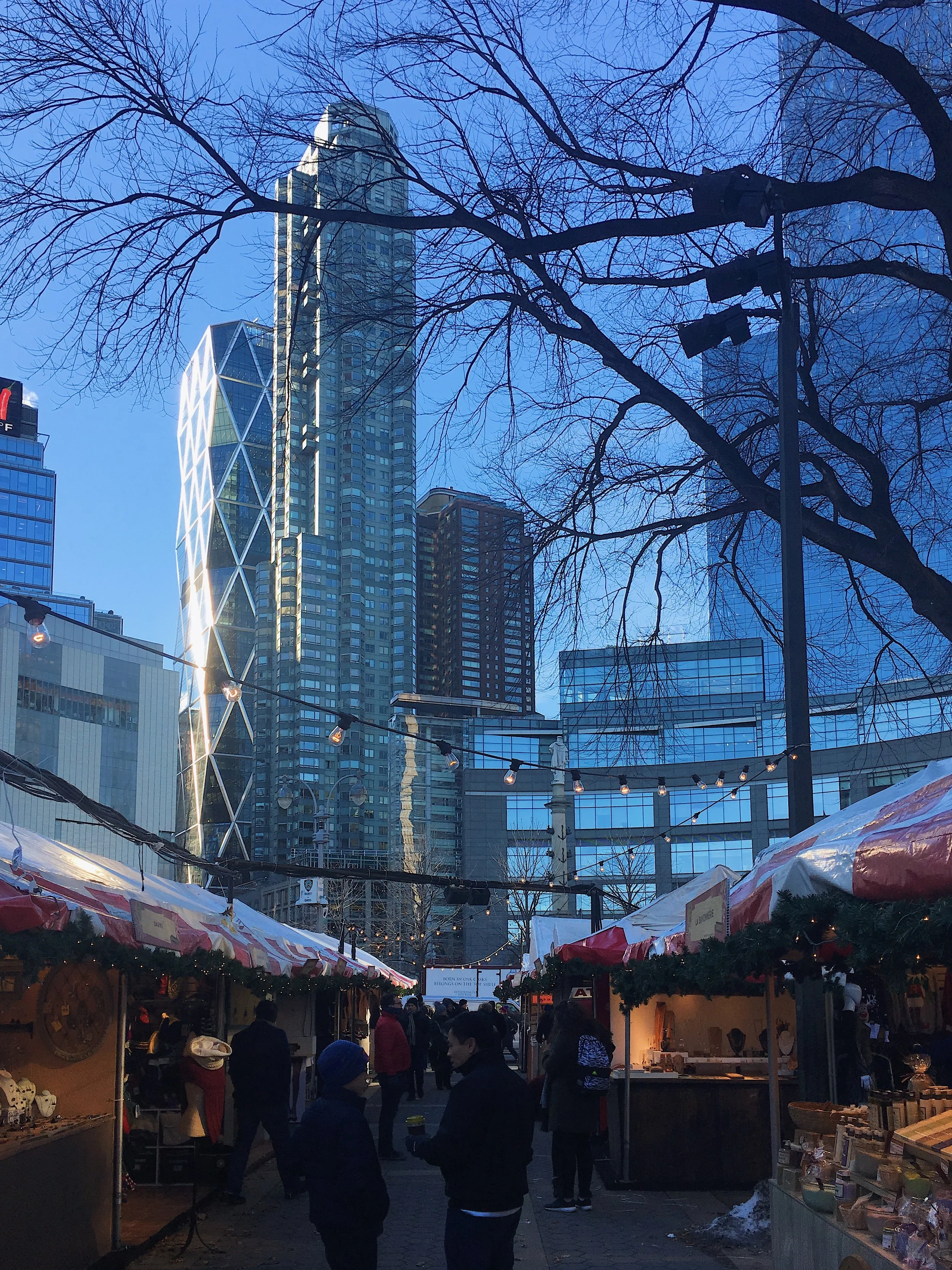 Columbus Circle holiday market.