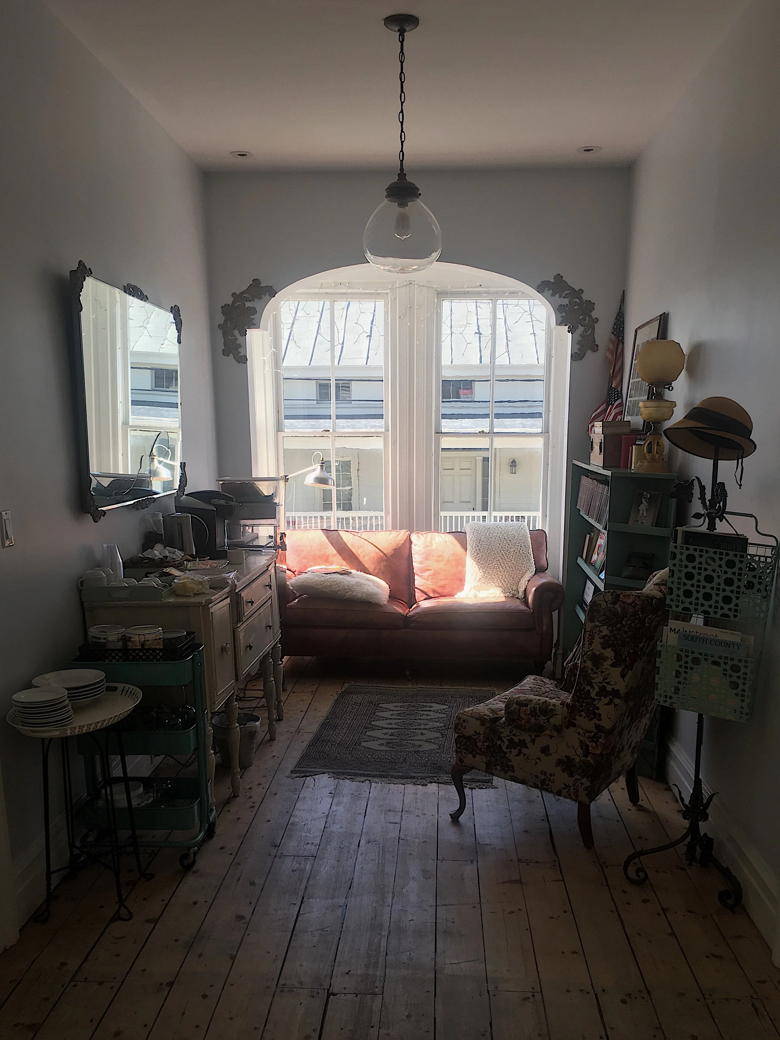 Breakfast nook on the second floor of the hotel. Fresh coffee, juice, cereal bar, delicious pastries to start off the morning. I thought I'd go out and explore but...