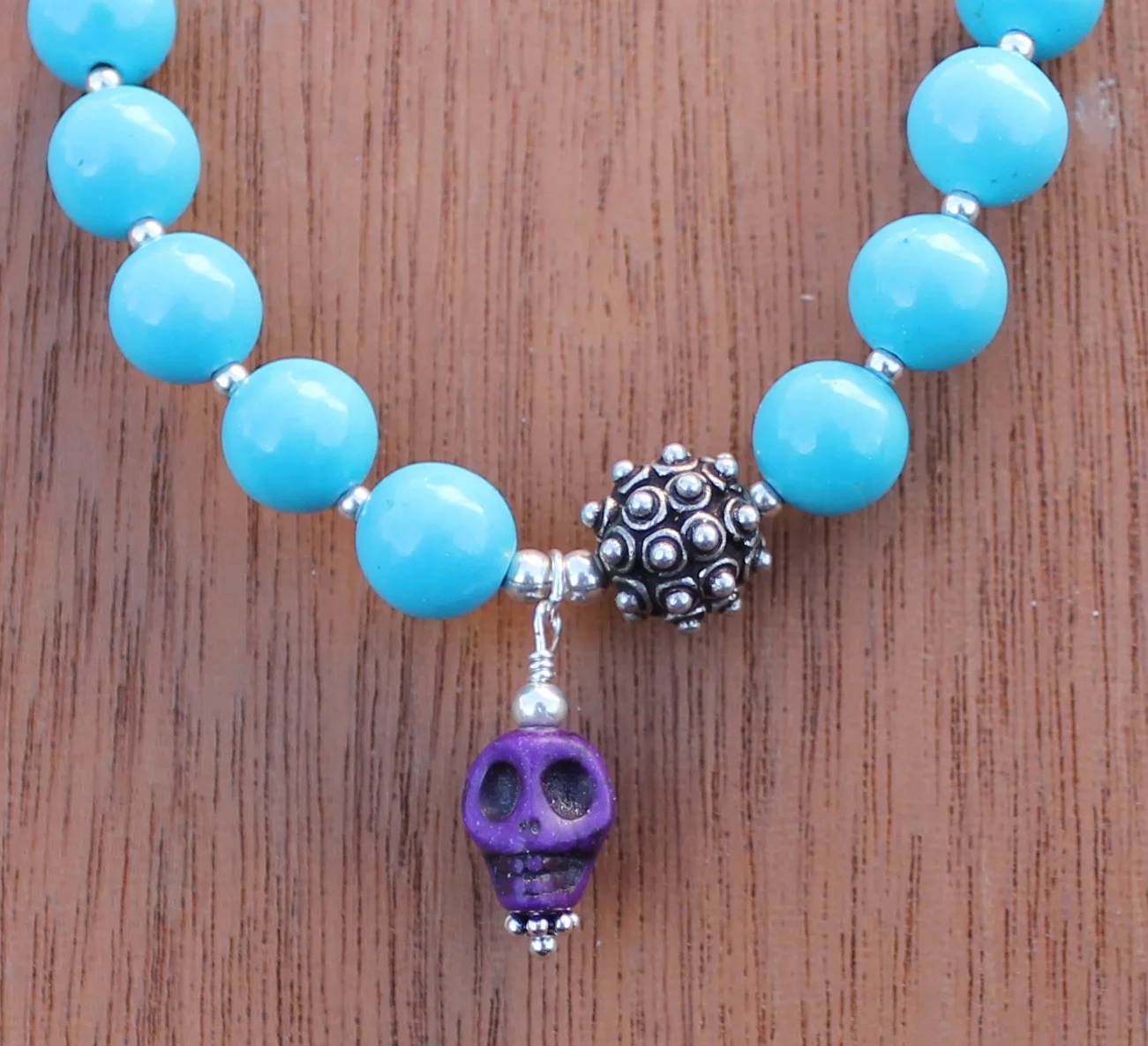 purple skull bracelet