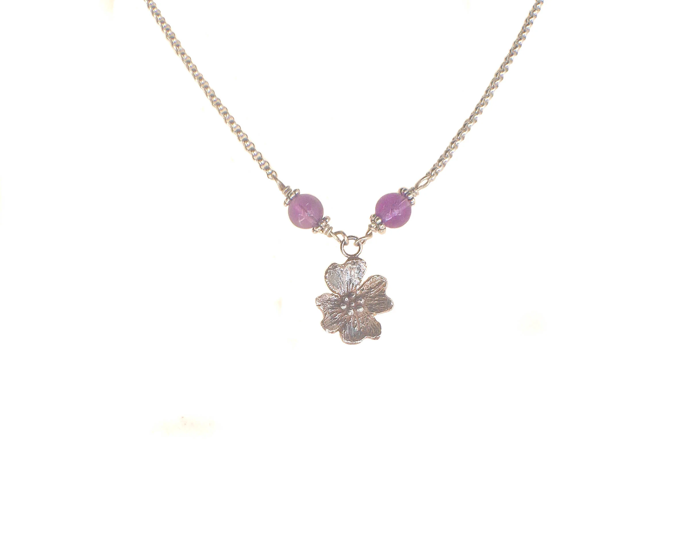 sweet virginia amethyst and silver necklace