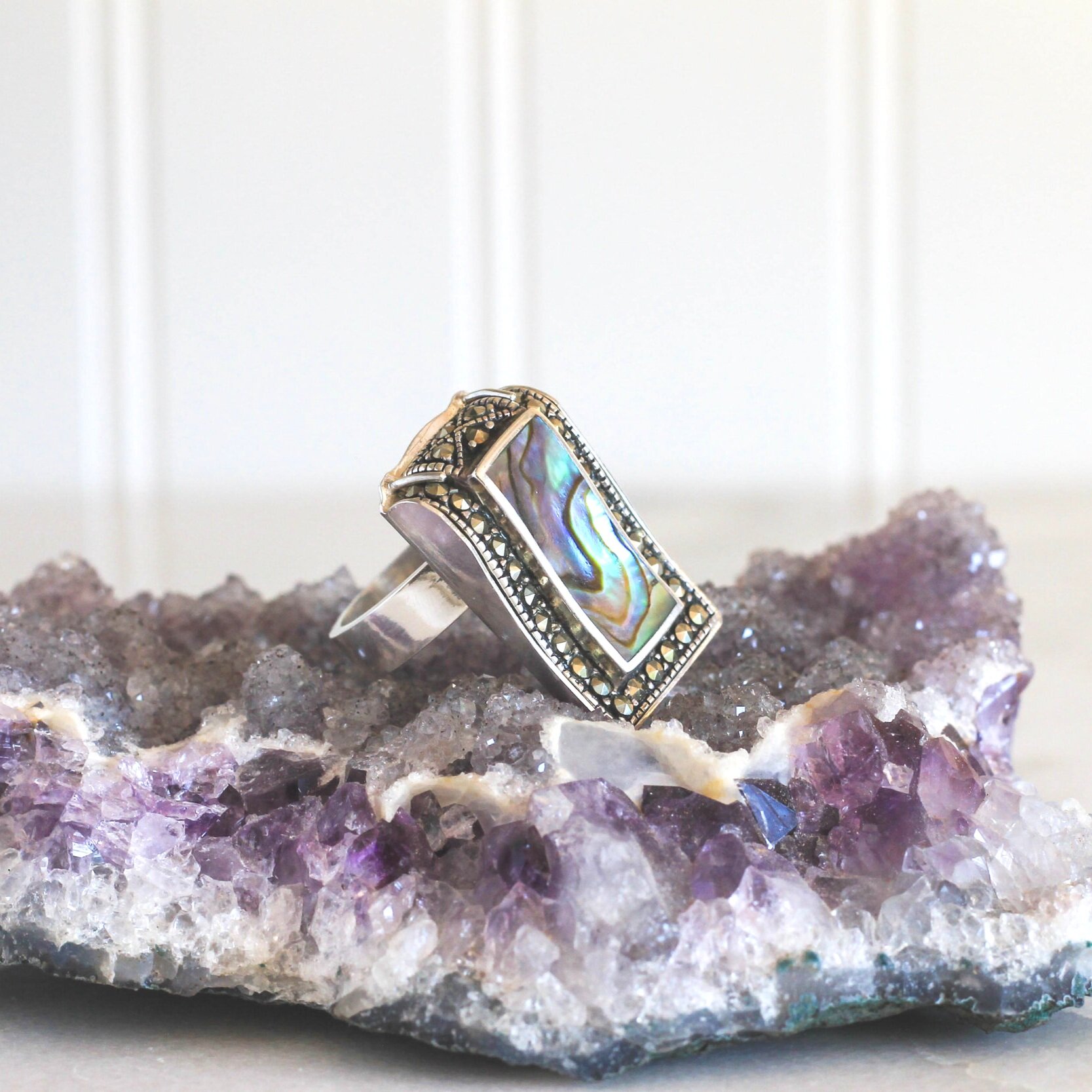 New Ring for Antique Abalone Pendant