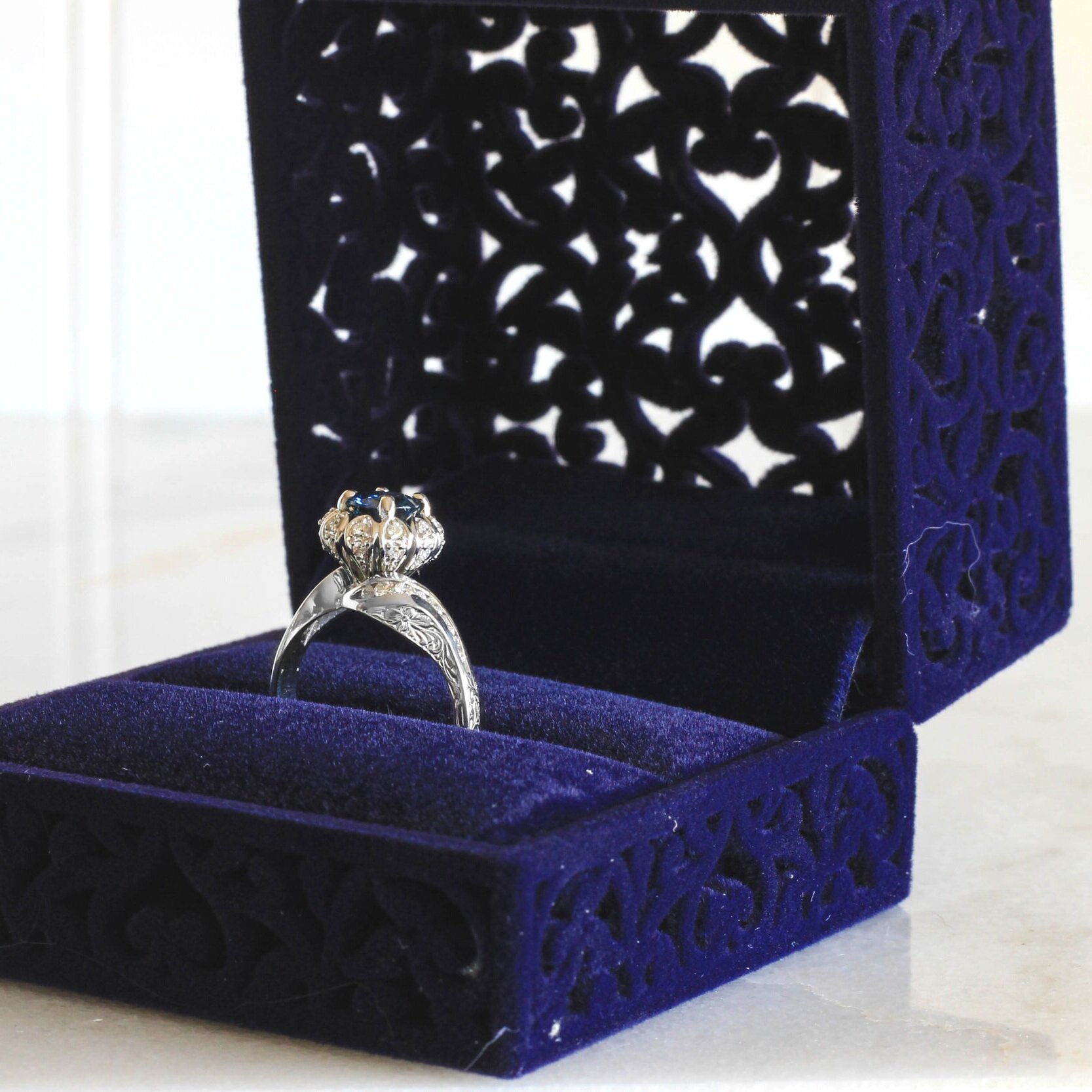 Sapphire Engagement Ring for a Princess