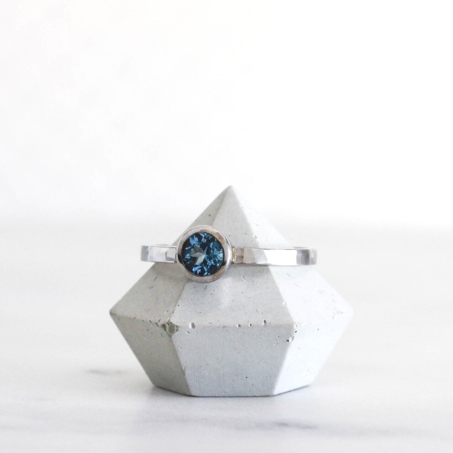 Custom Blue Topaz Ring