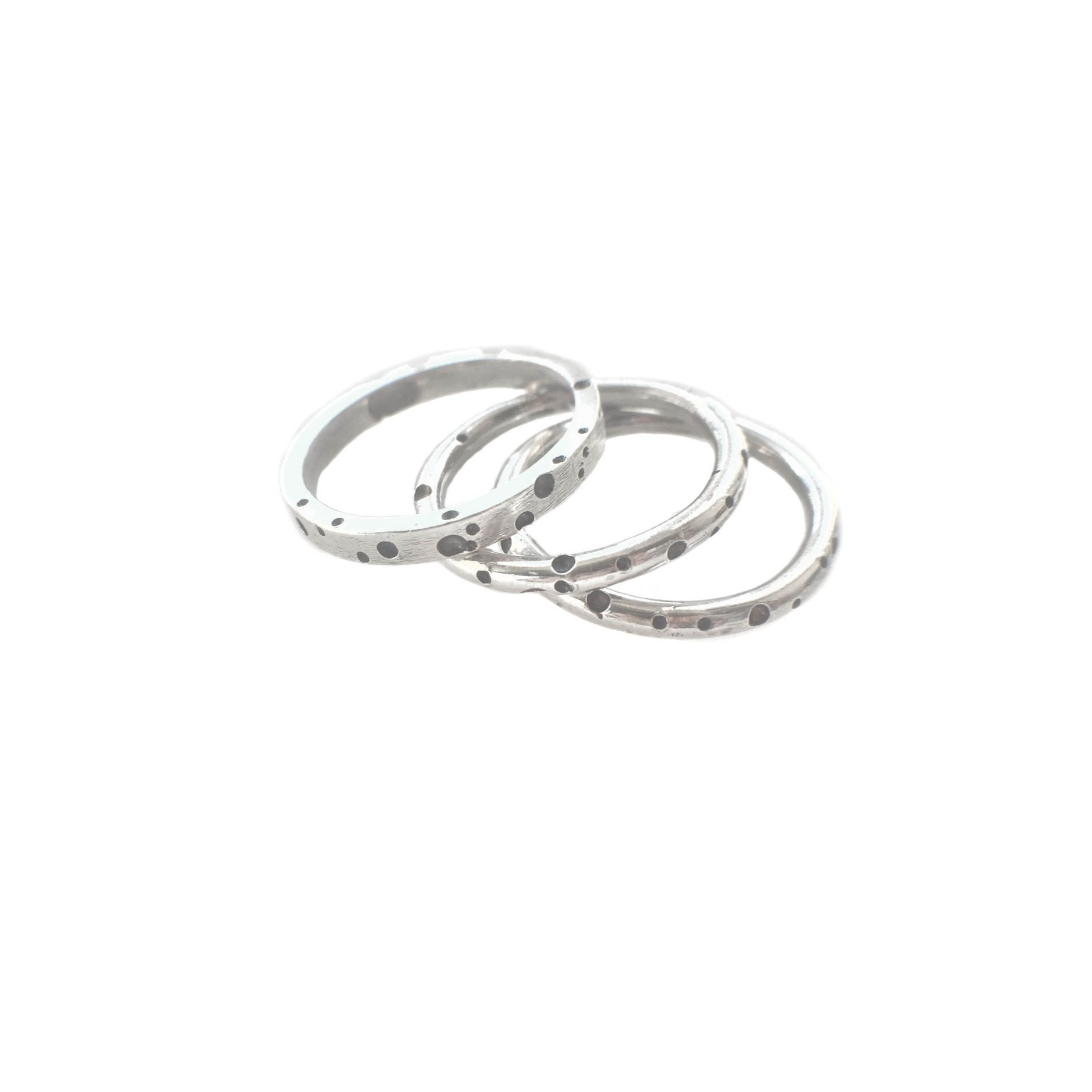 Sterling Silver Moon Stacker  Stacking Ring