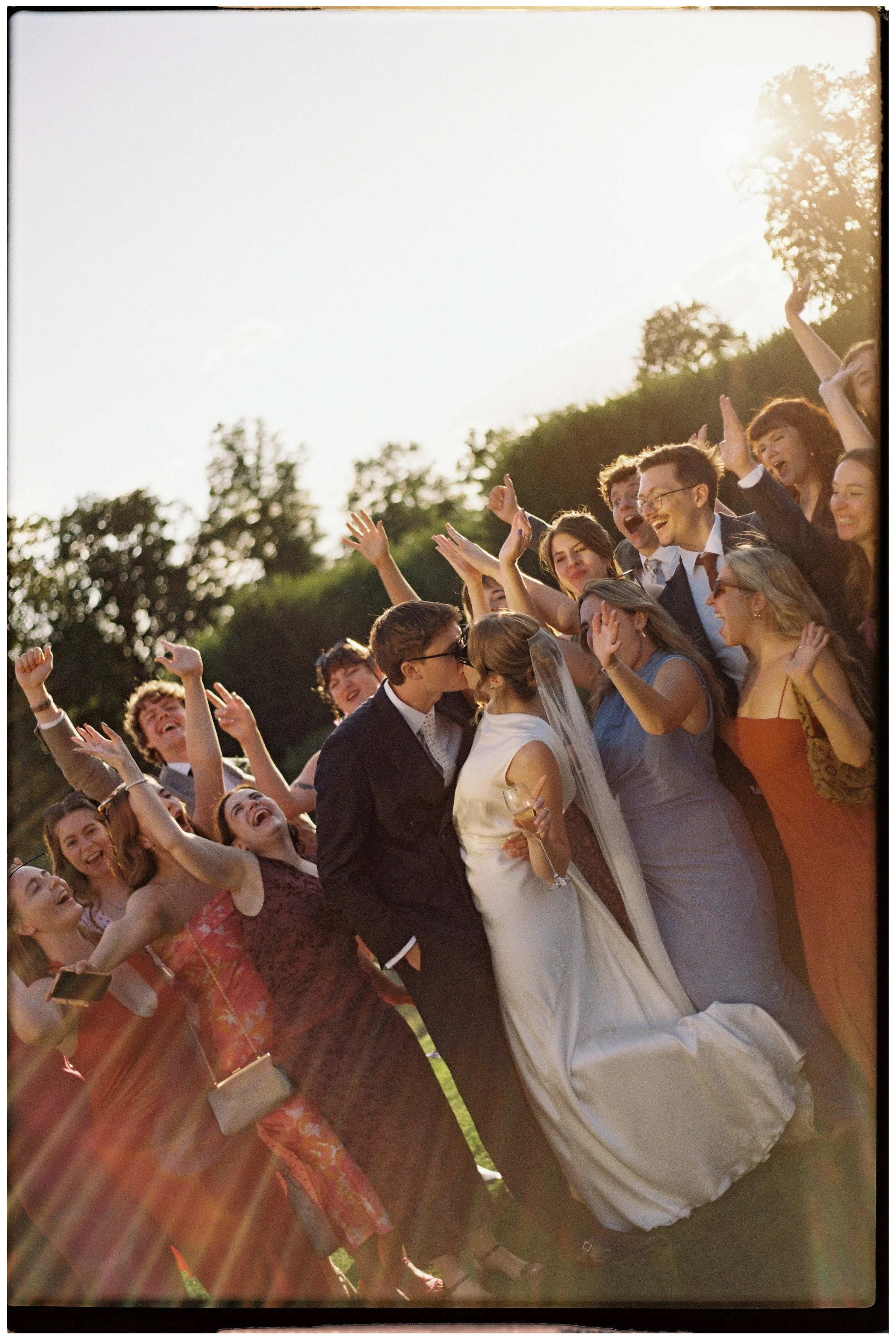 a hampshire wedding photographer uses retro film