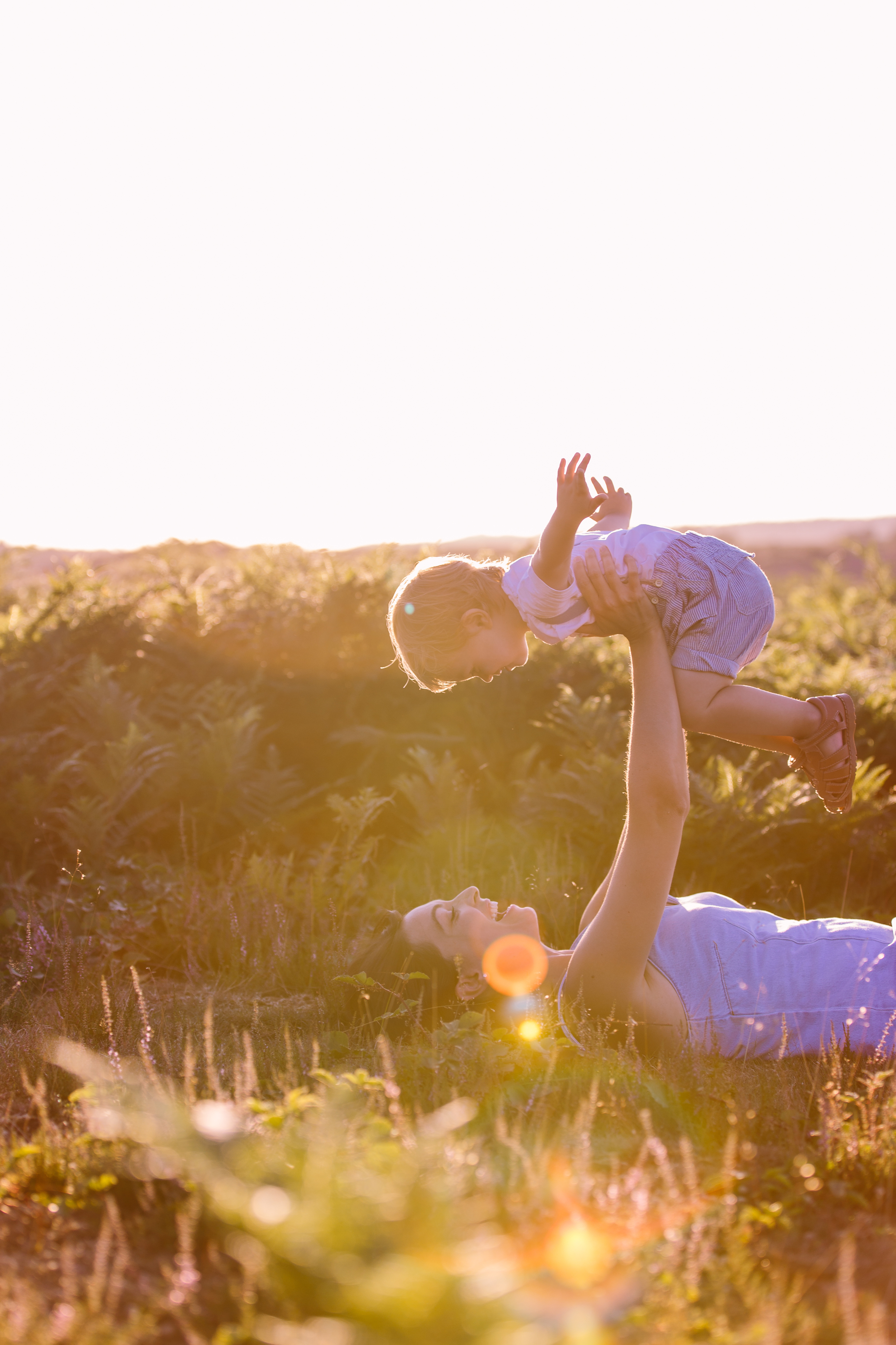 mother and son in the sunshine