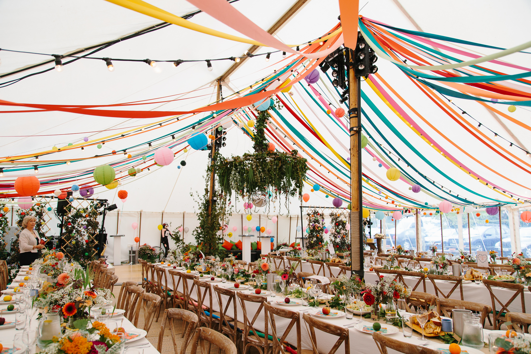 colourful wedding decor