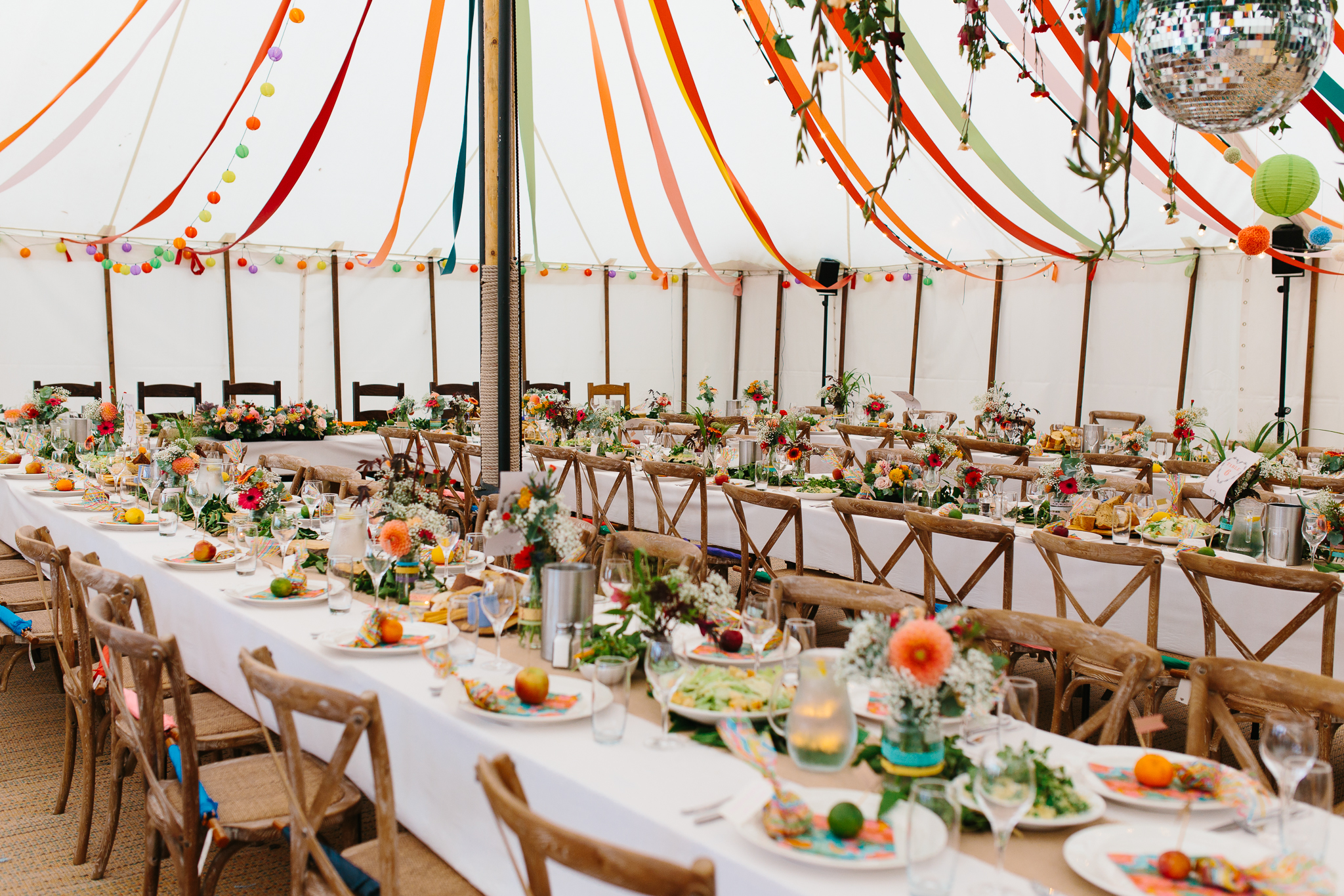 colourful marquee