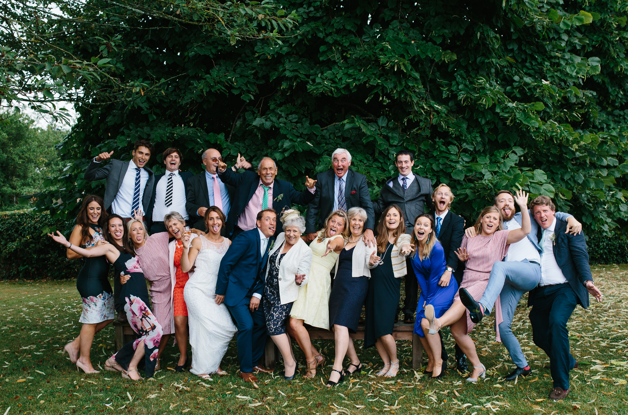 fun family wedding shot