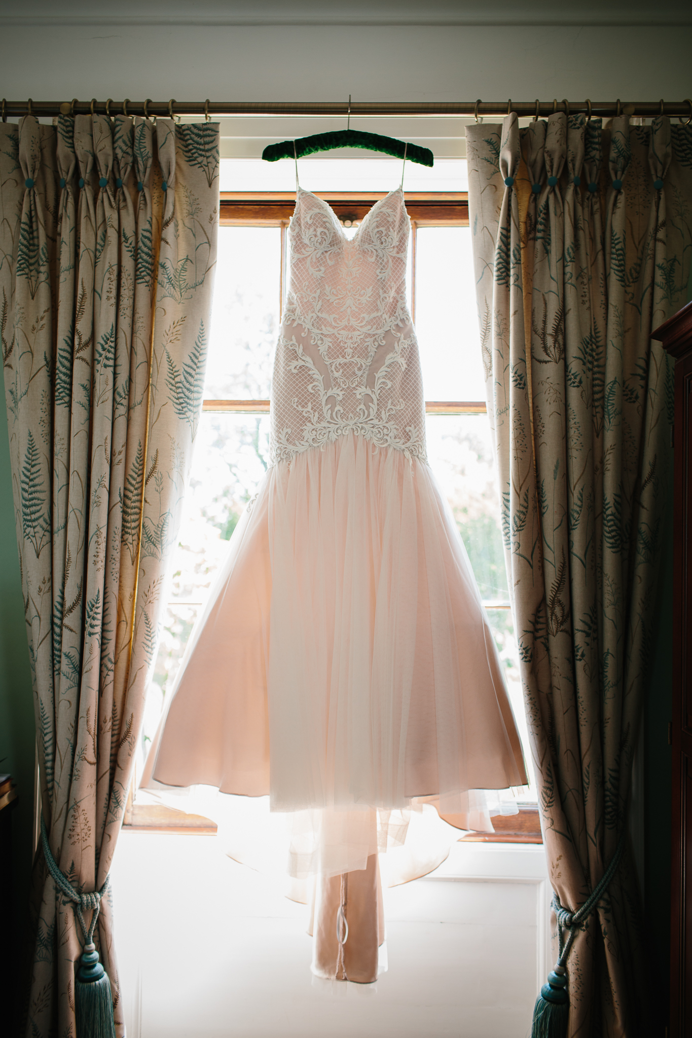 blush wedding dress