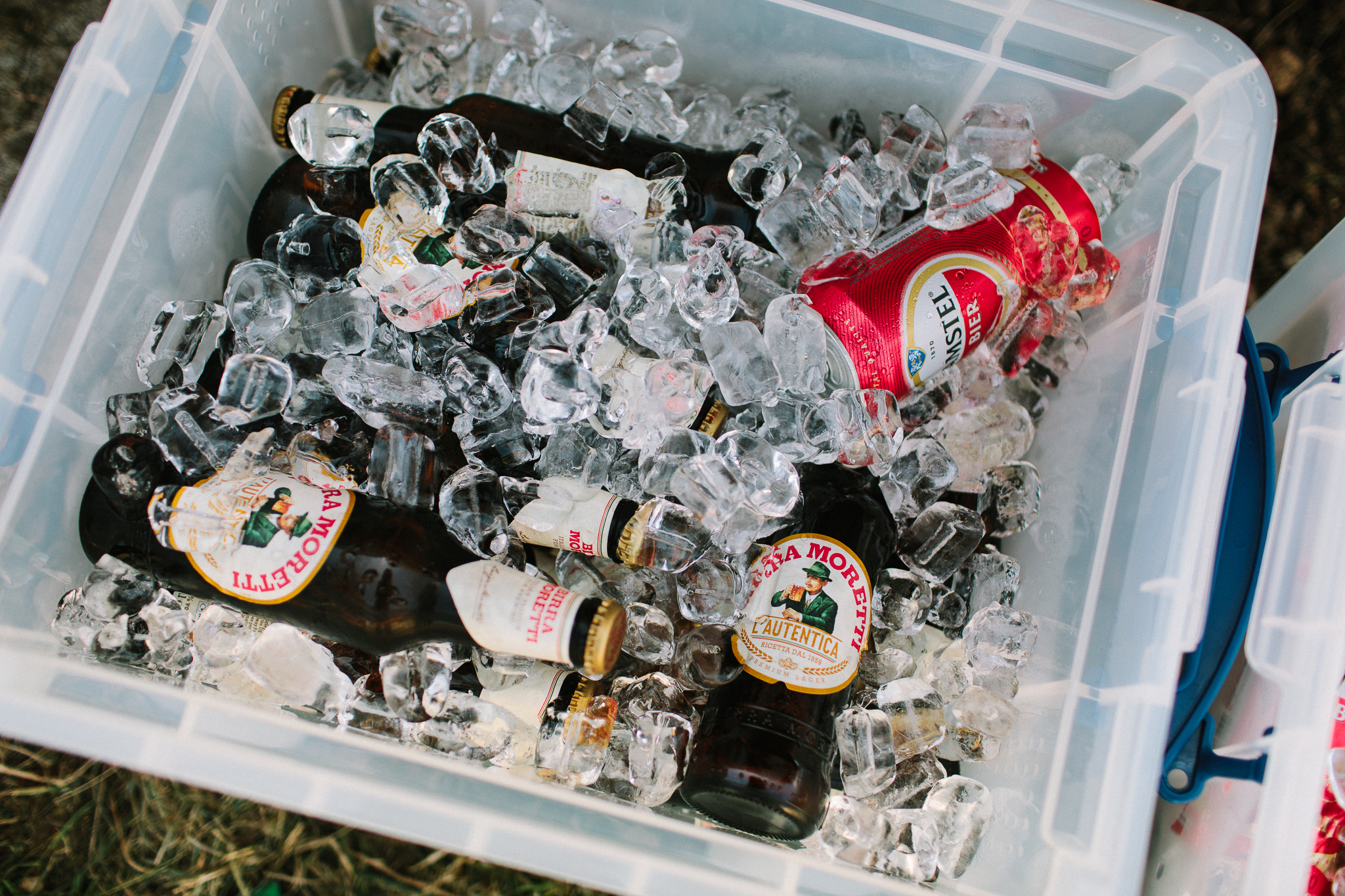 cold beers at a wedding