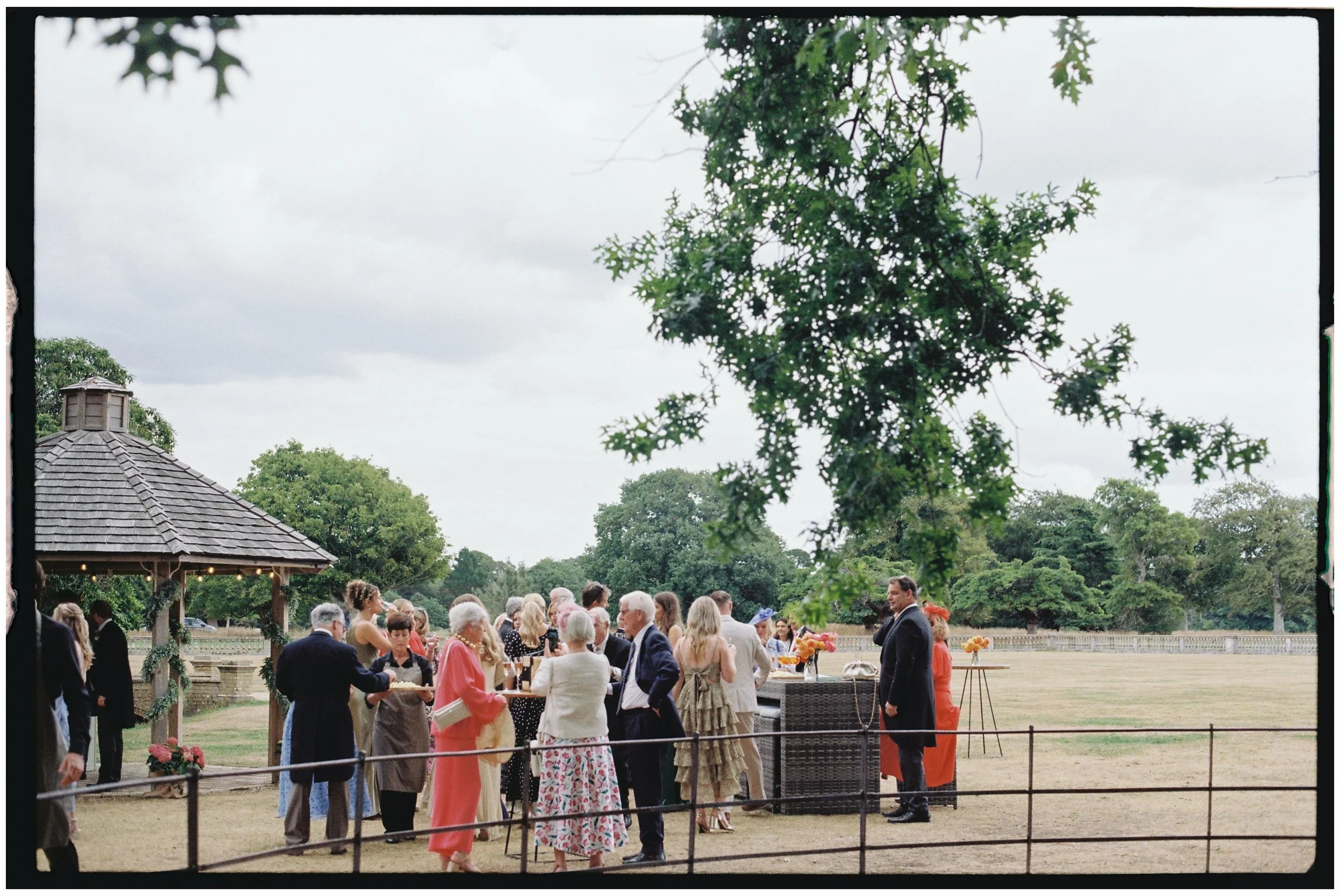a film image of a wedding party