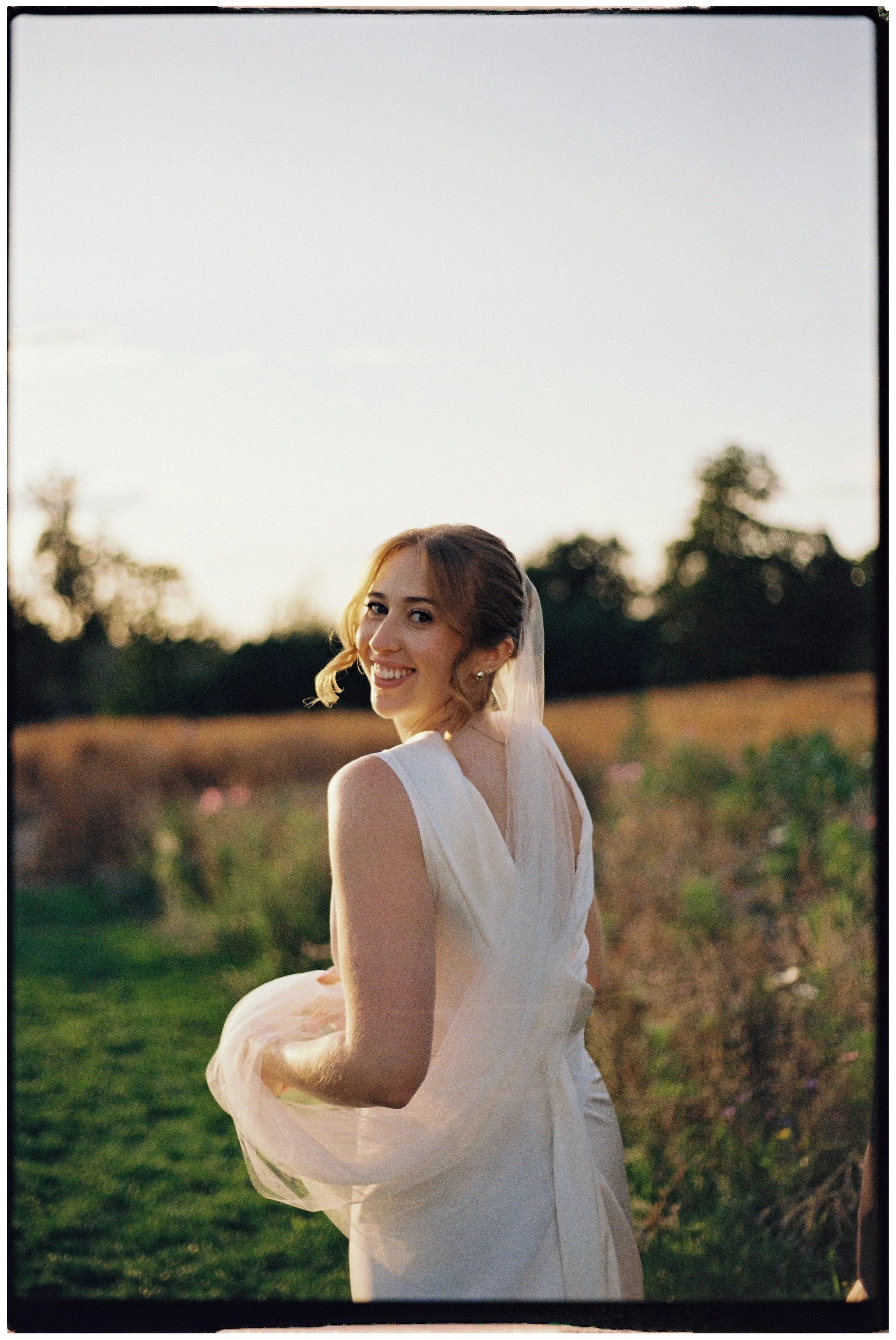 a hampshire wedding photographer uses retro film
