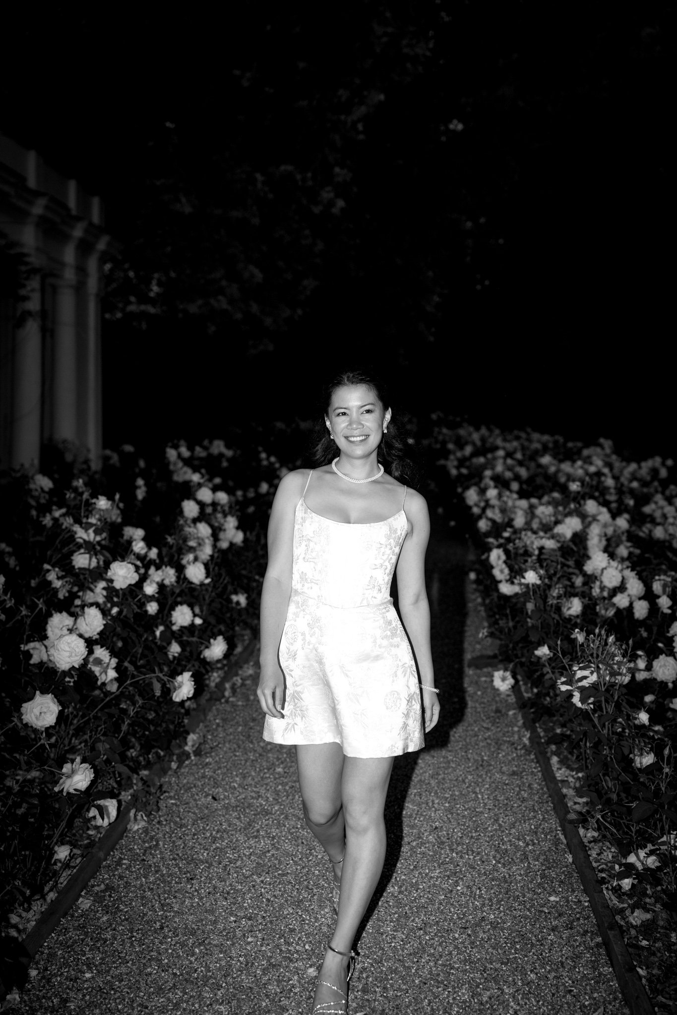 bride ready for evening party