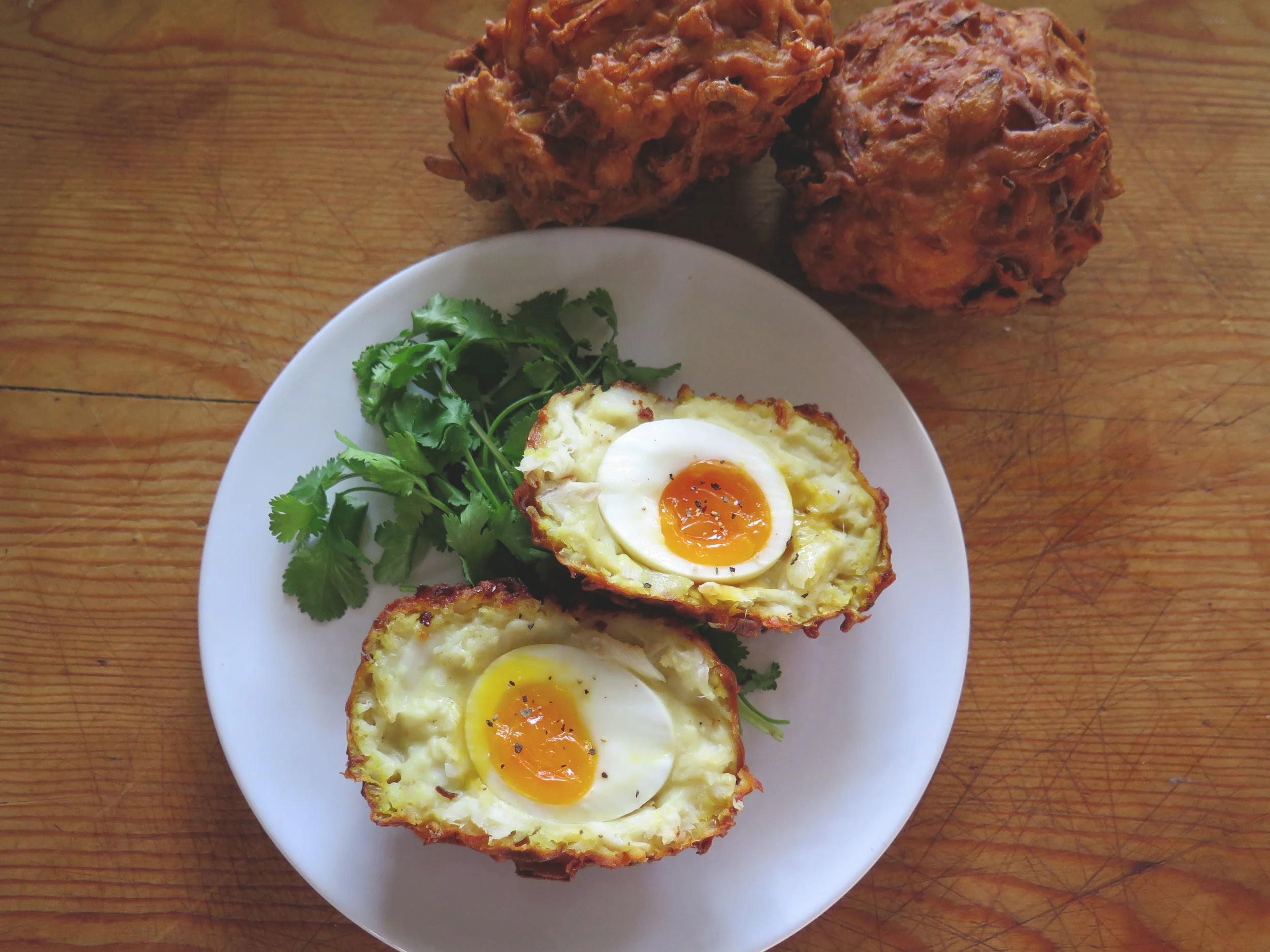 Smoked Haddock Bhaji Scotch Eggs — Andy Bates Chef & Presenter