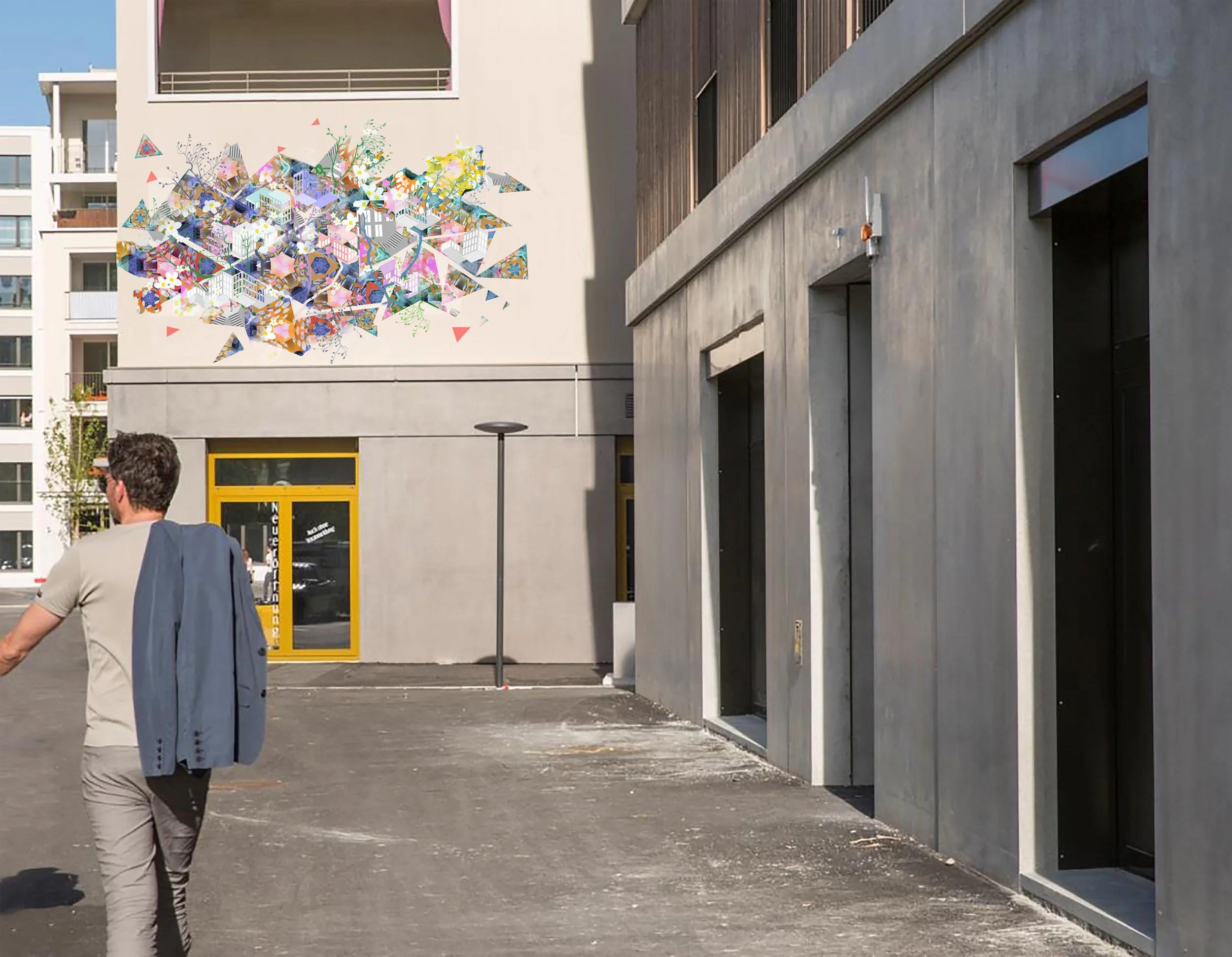  Visualization of our design on the facade (1) 